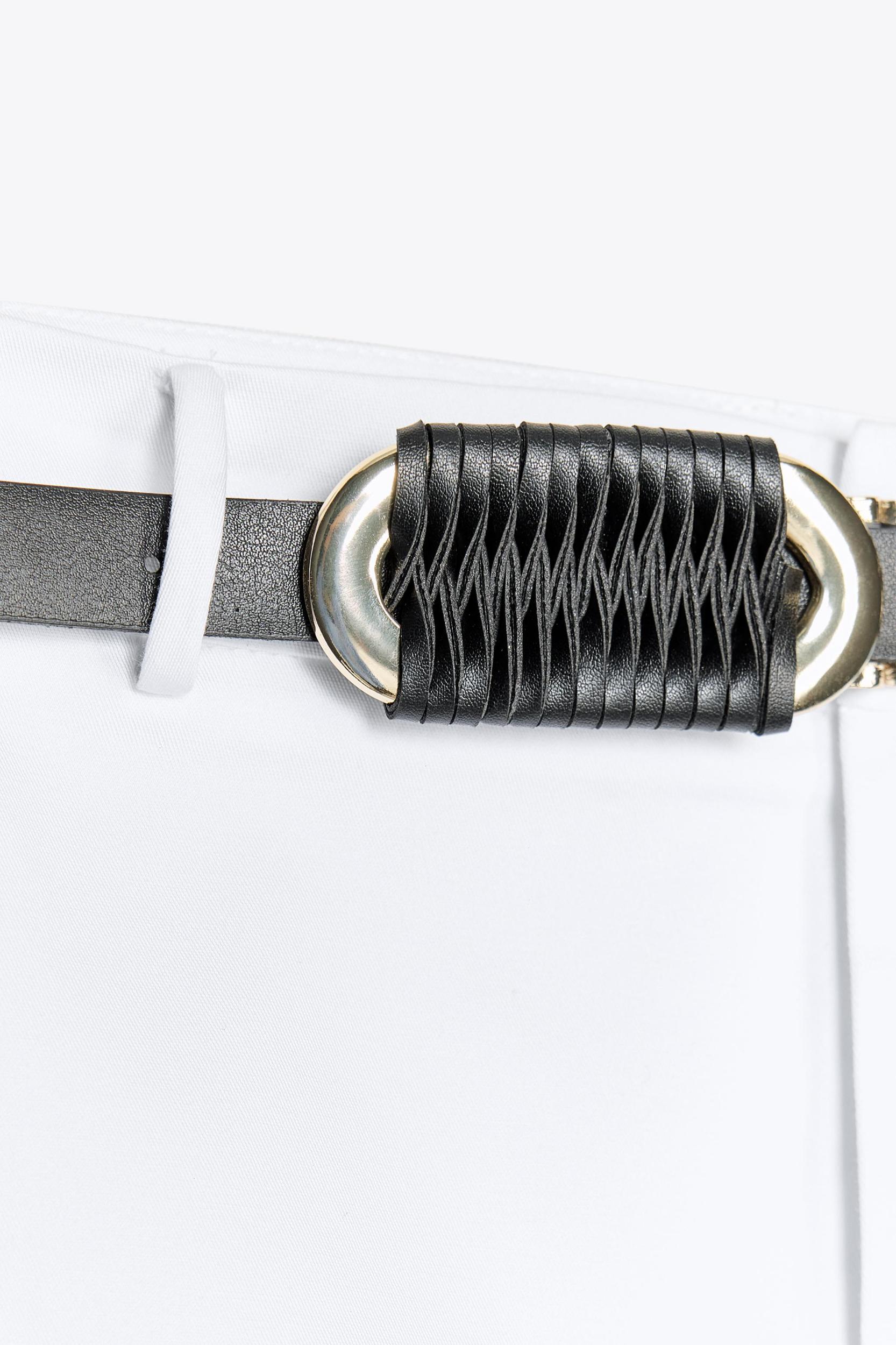 BELTED STRAIGHT MIDI SKIRT Product Image