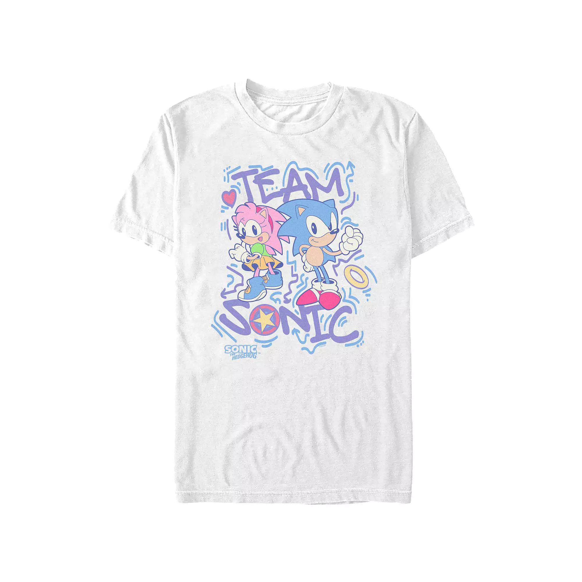 Men's Sonic The Hedgehog Team Sonic 90s Style Graphic Tee,  Product Image