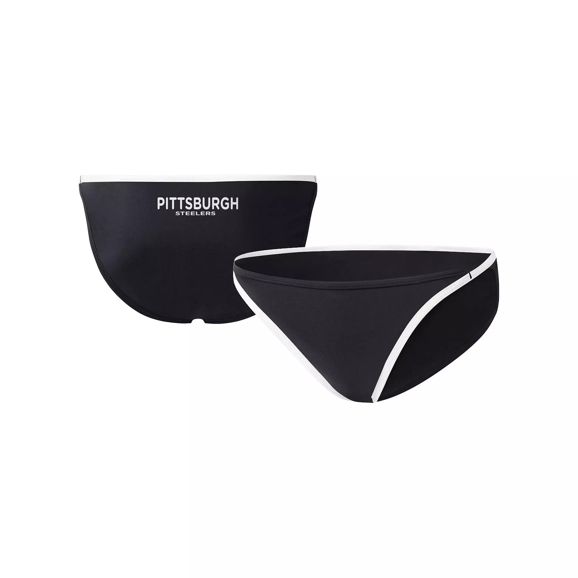 Women's G-III 4Her by Carl Banks Black Kansas City Chiefs Play Action Bikini Bottom,  Product Image