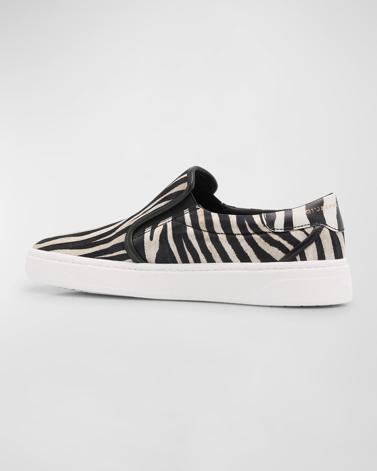 Men's Gz94 Printed Silk and Leather Slip-On Sneakers Product Image