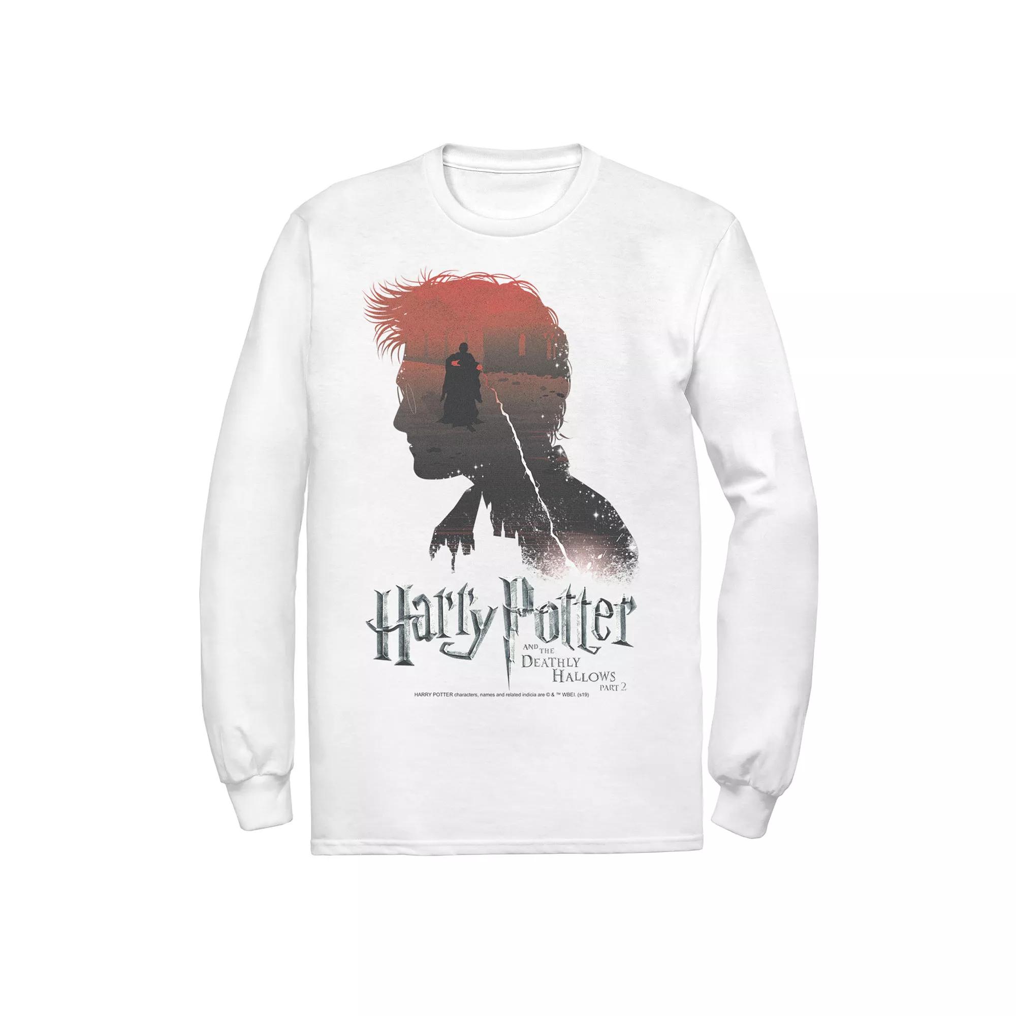 Men's Harry Potter Deathly Hallows Voldemort Silhouette Fill Tee,  Product Image