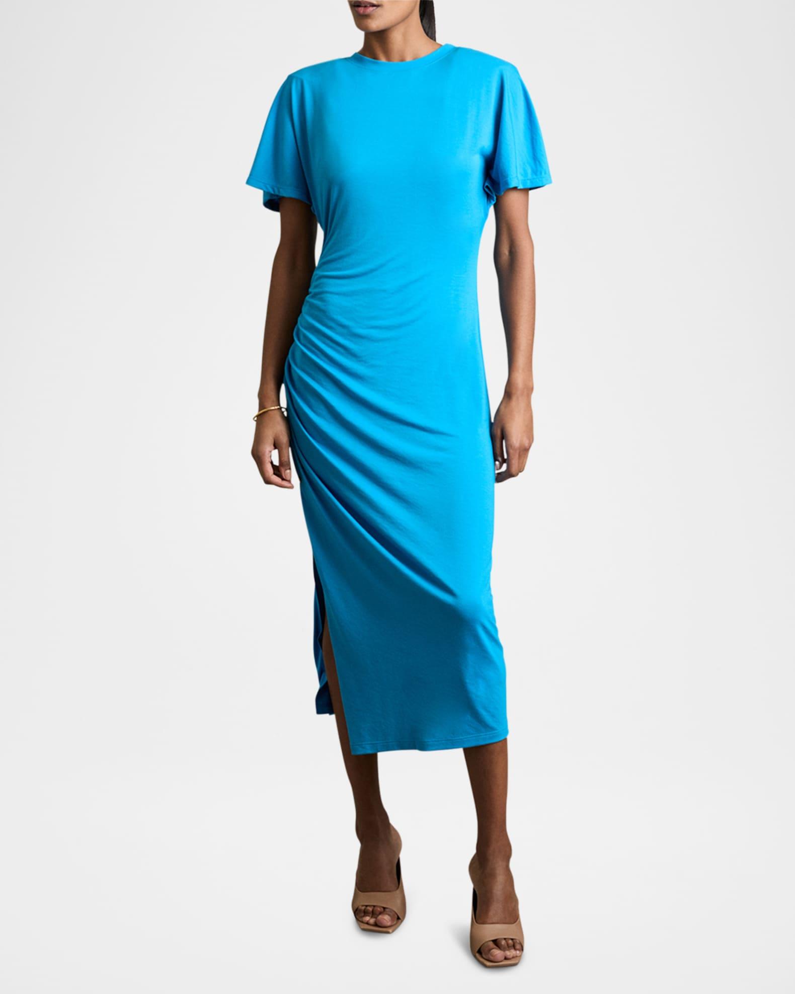 Tulia Ruched Bodycon Midi Dress Product Image
