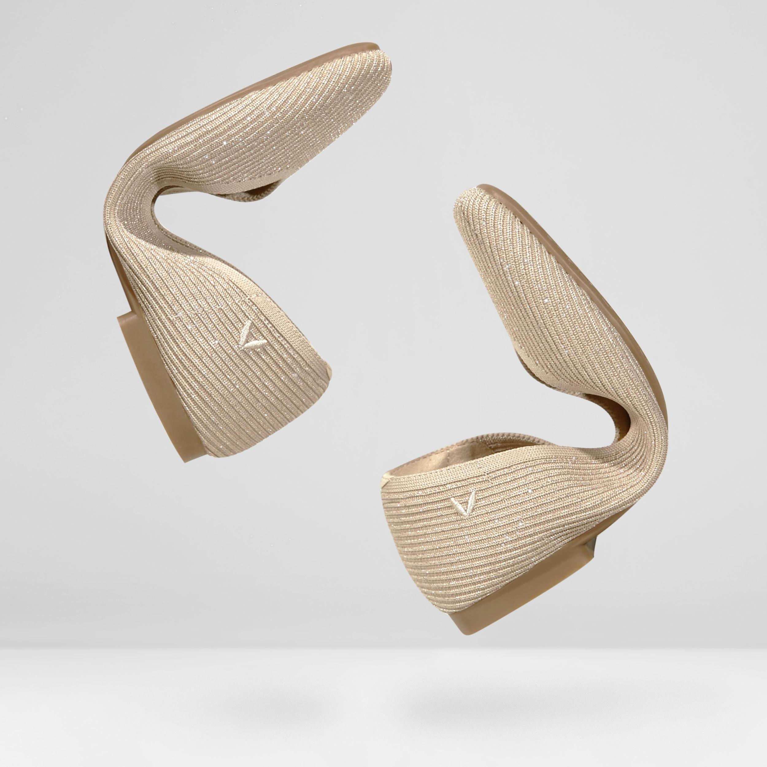 Square-Toe V-Cut Flats (Margot 2.0) Product Image
