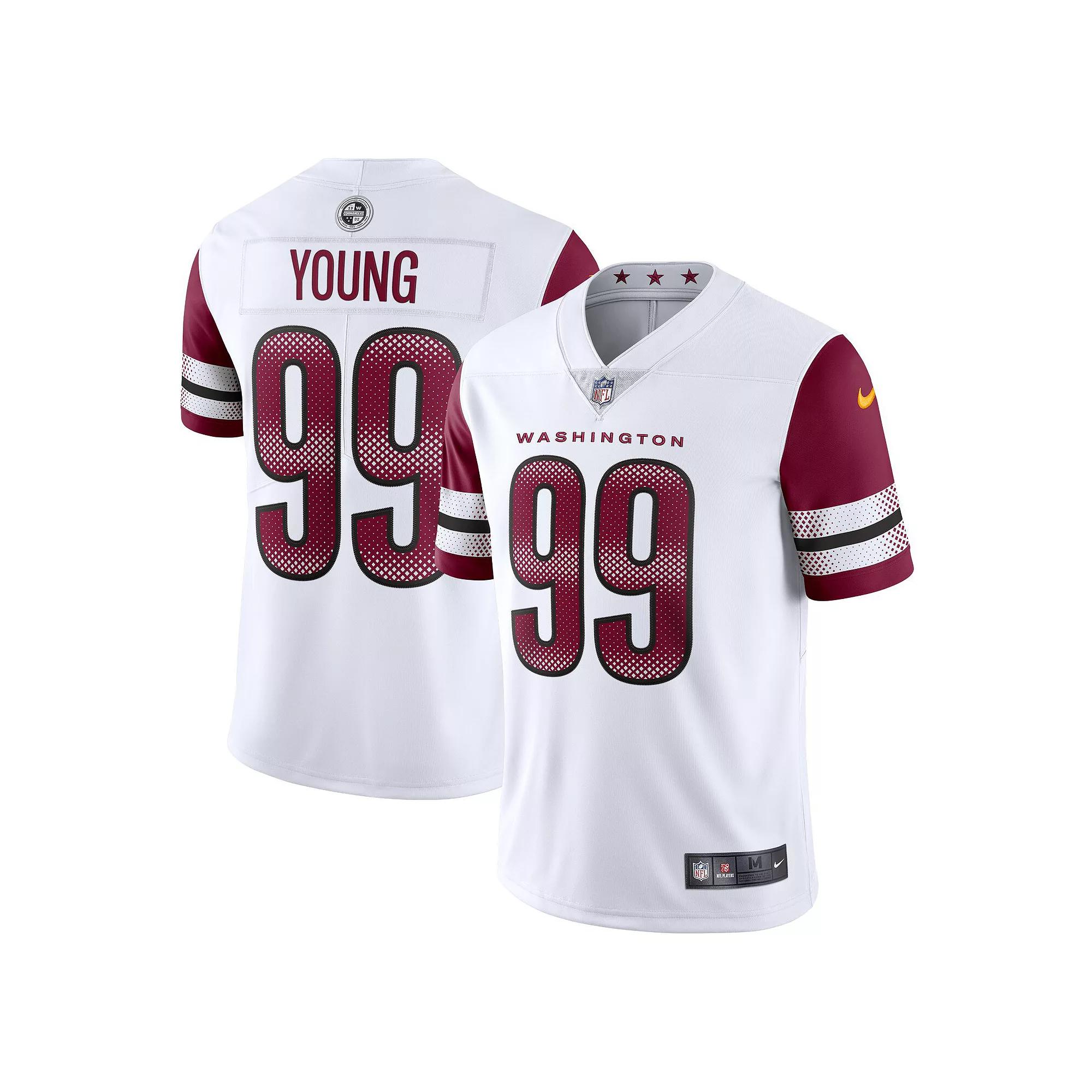 Men's Nike Chase Young White Washington Commanders Vapor Limited Jersey, Size: Small, Wft White Product Image