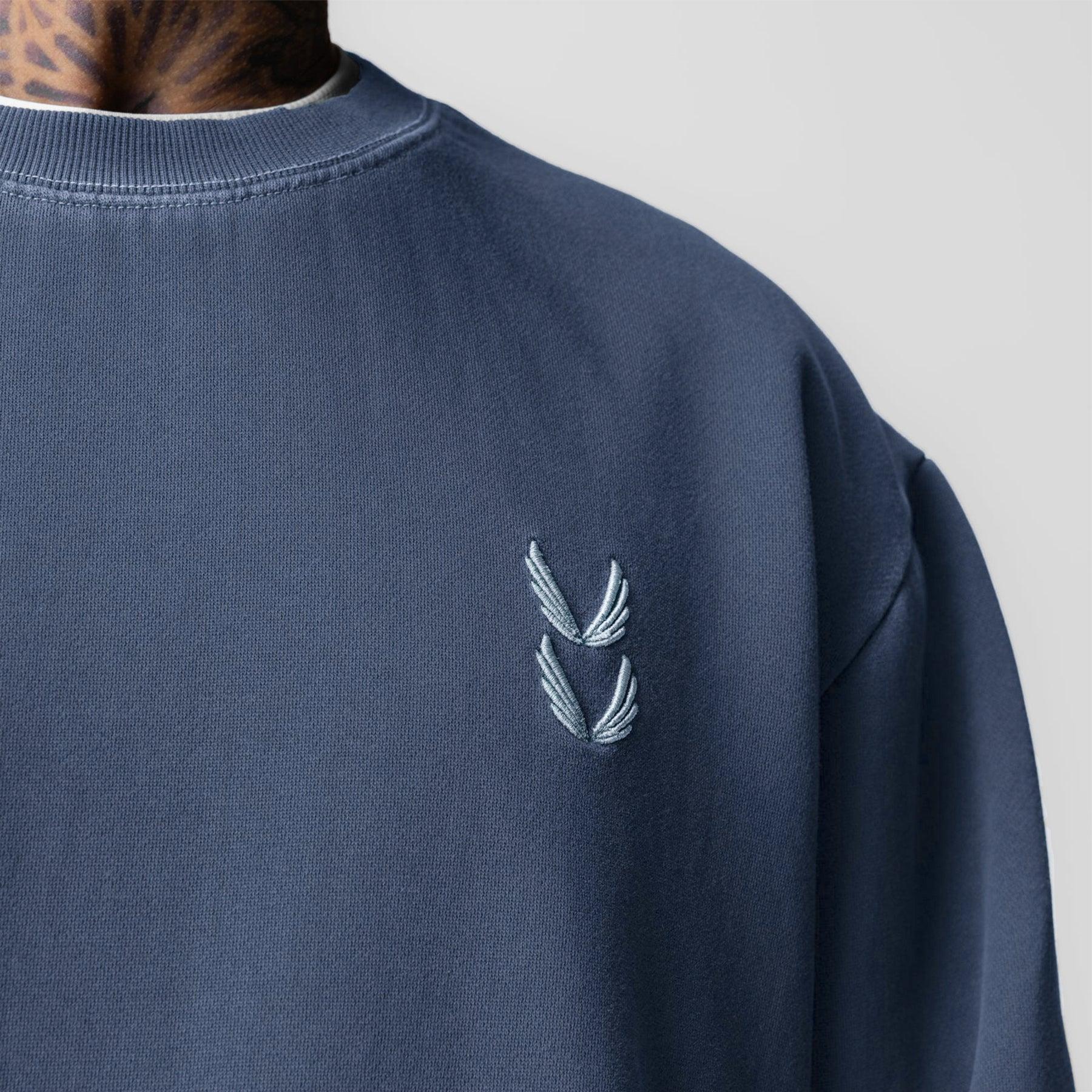 0861. Tech Essential™ Distressed Crewneck - Faded Olive Product Image