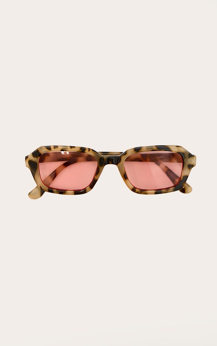 Pale Tortoiseshell Square Chunky Sunglasses Product Image