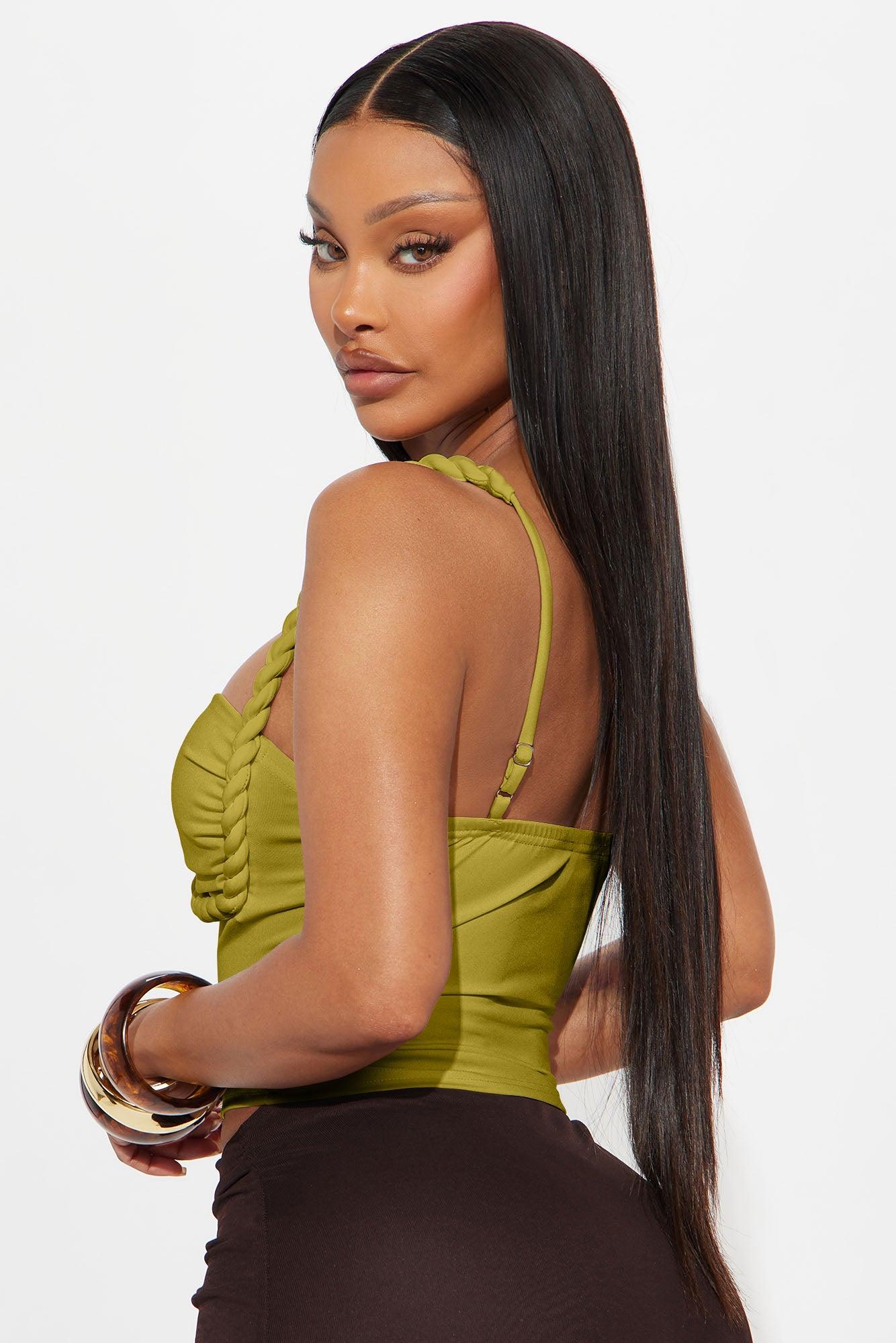 Mazie Cami Twist Top - Chartreuse Product Image