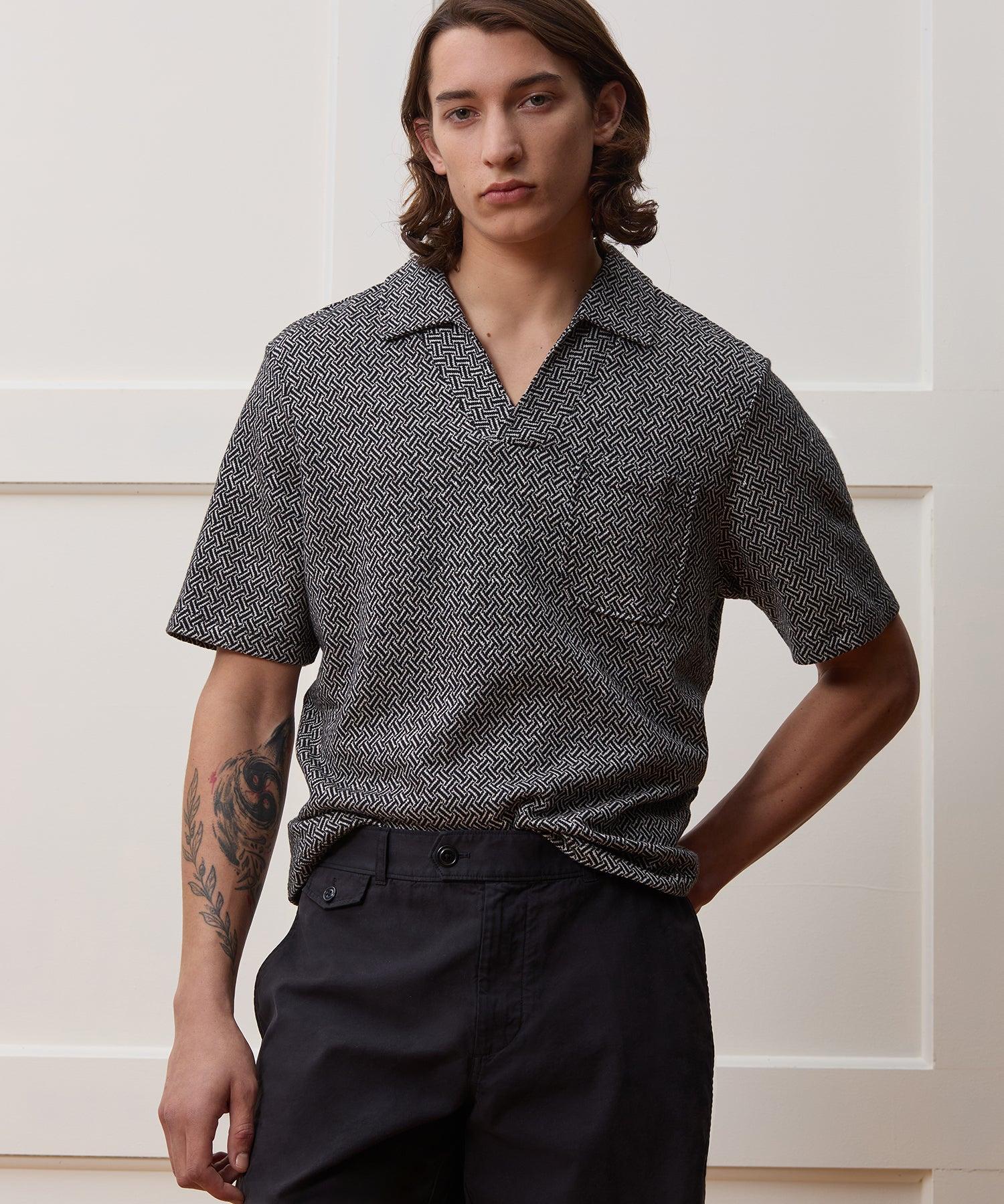 Relaxed Linen-Cotton Pocket Polo Product Image