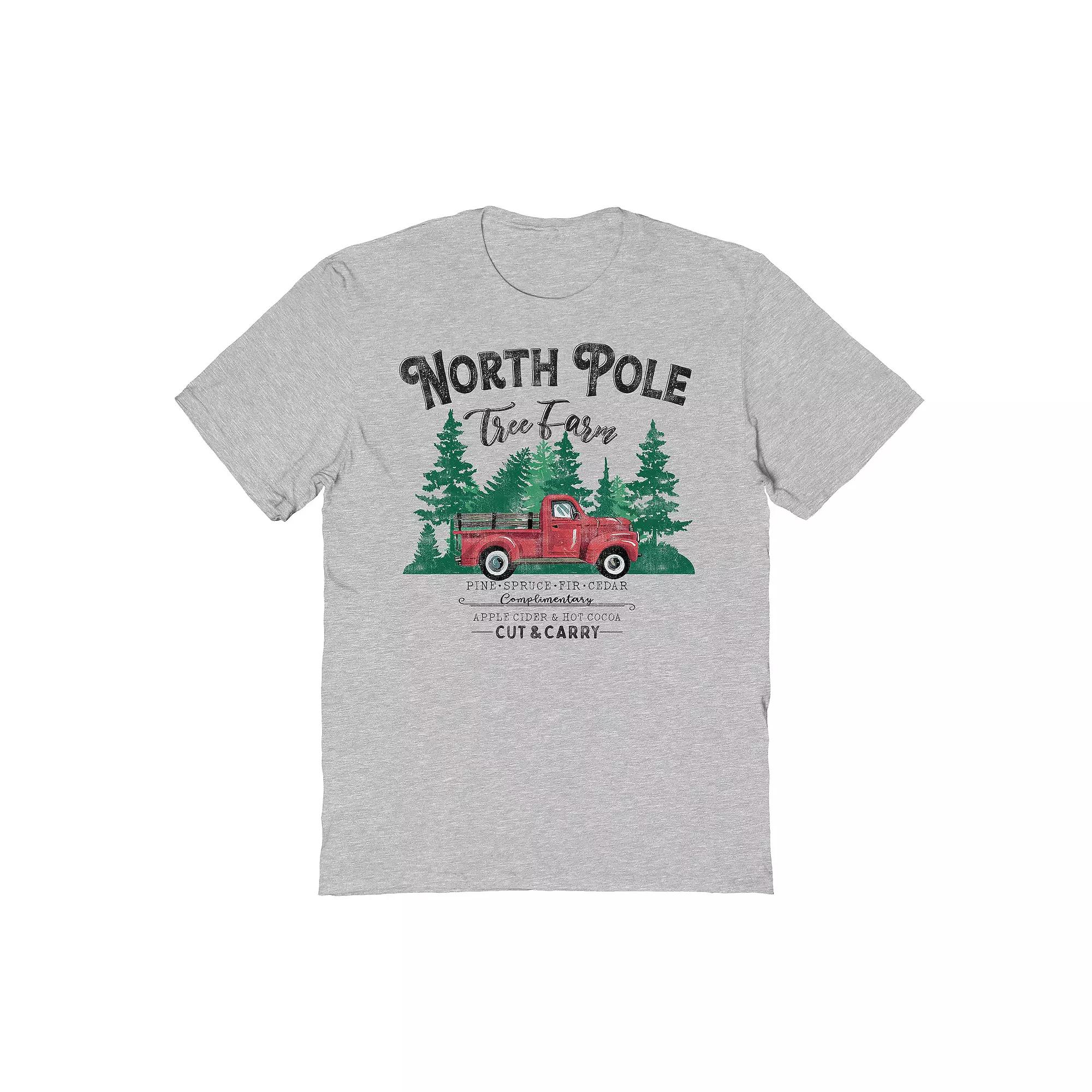 Men's North Pole Tree Farm Graphic Tee, Adult Unisex,  Product Image
