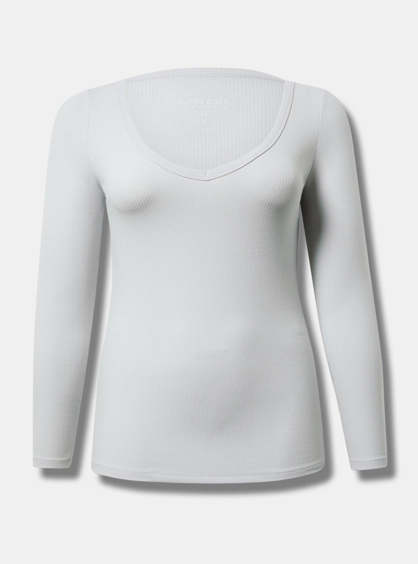 Ribbed V-Neck Top Product Image