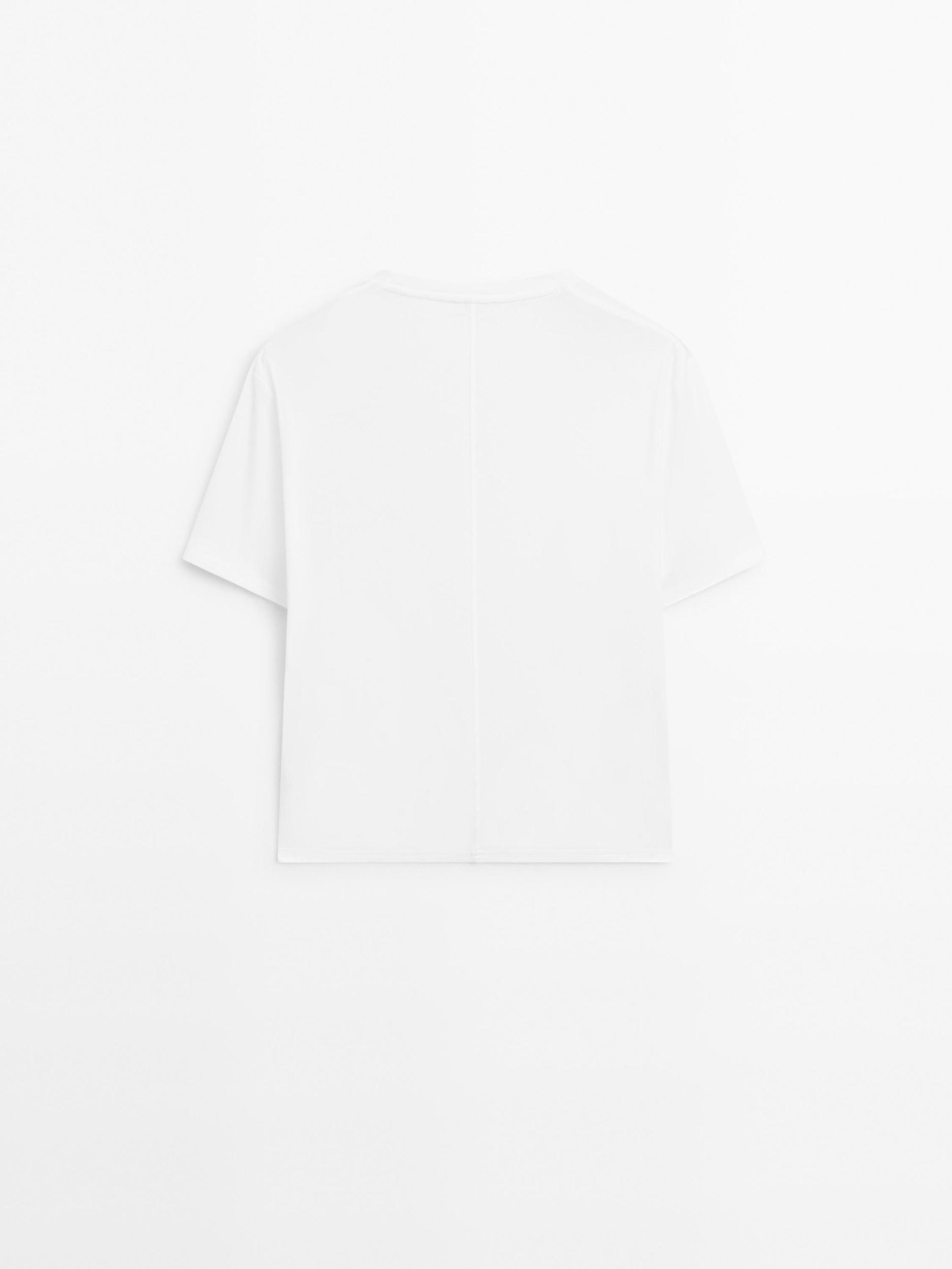 Short-sleeve T-shirt with back seam detail Product Image