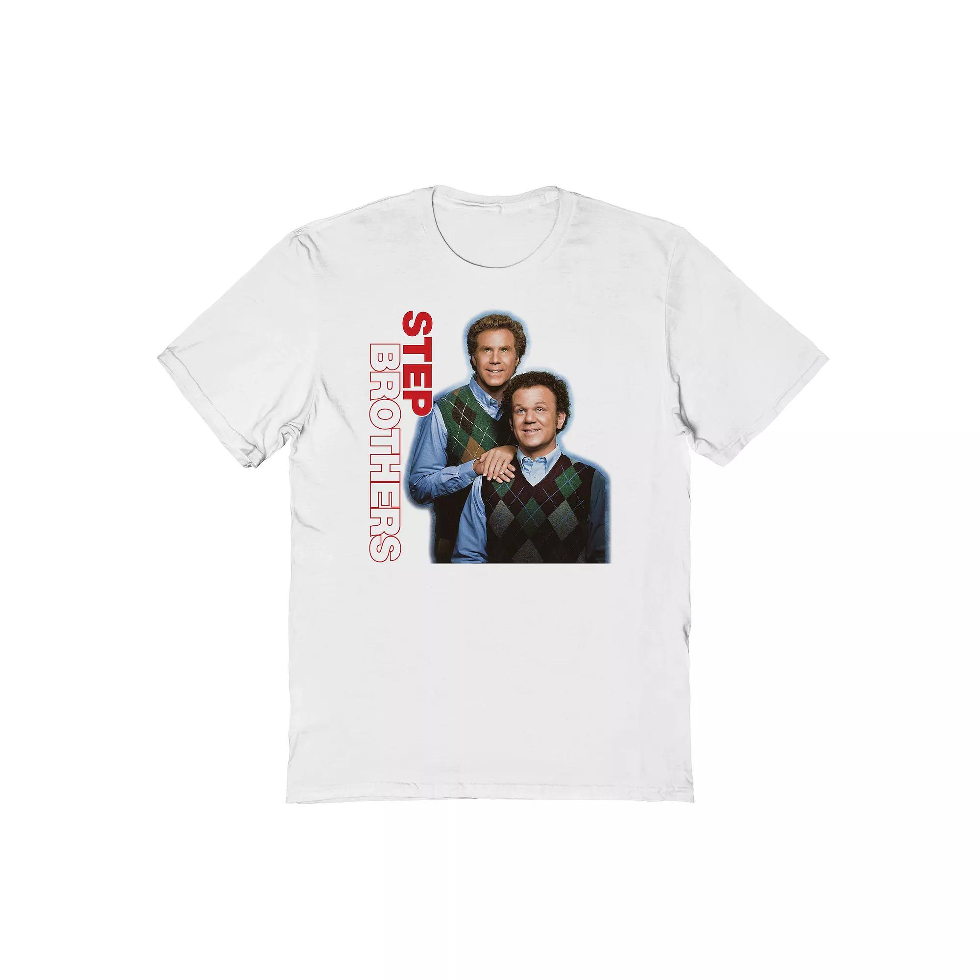 Men's Step Brothers Vertical Logo Portrait Graphic Tee, Size: XXL, White Product Image