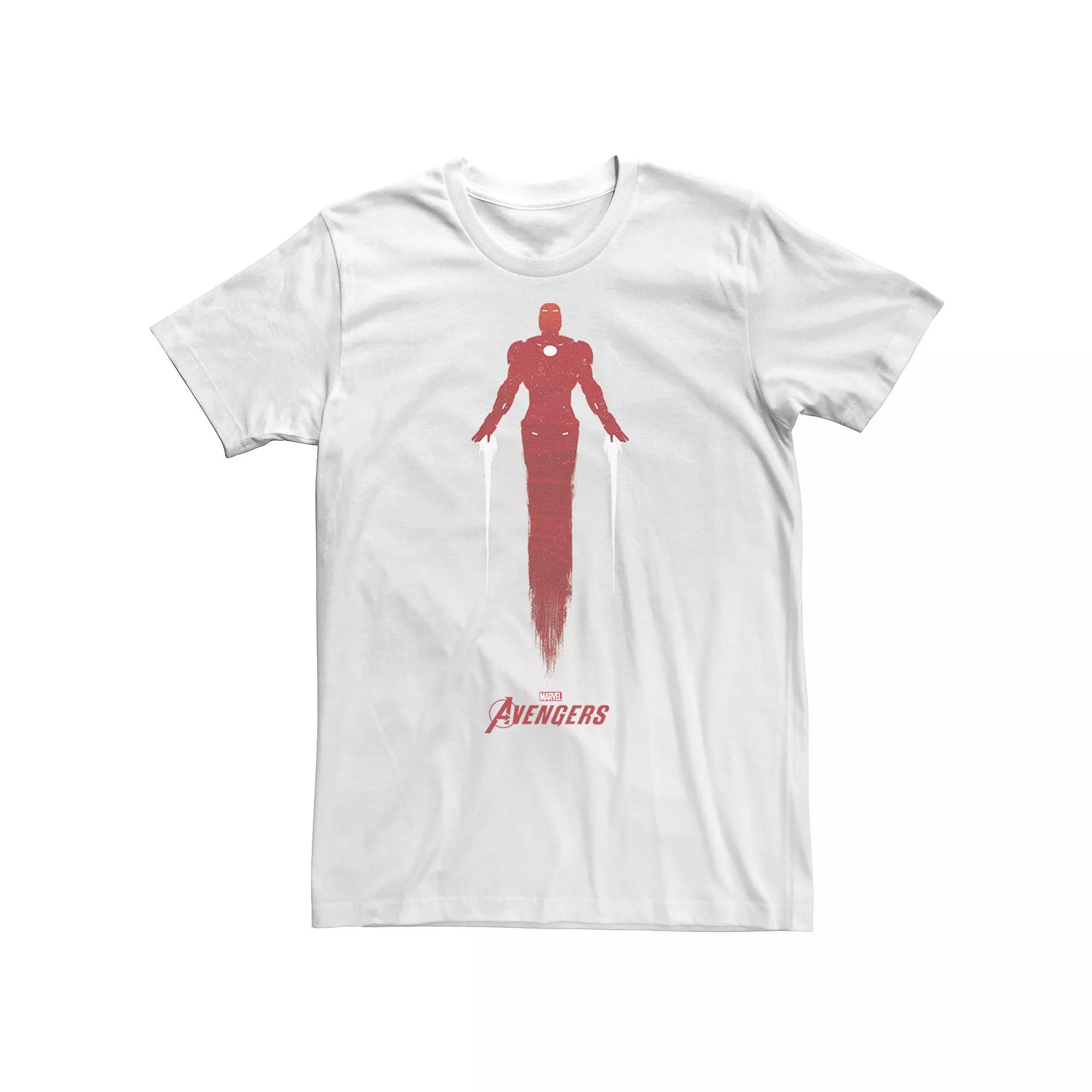 Big & Tall Marvel Avengers Game Iron Man Silhouette Tee, Men's,  Product Image