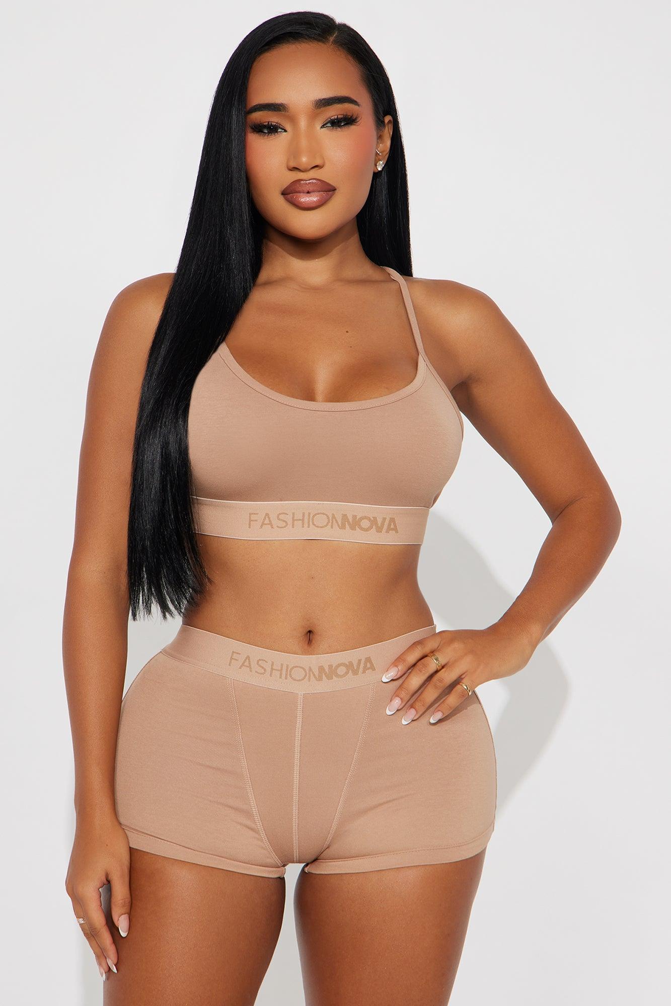 FN Mood Scoop Cami Cotton Bra - Camel Female Product Image