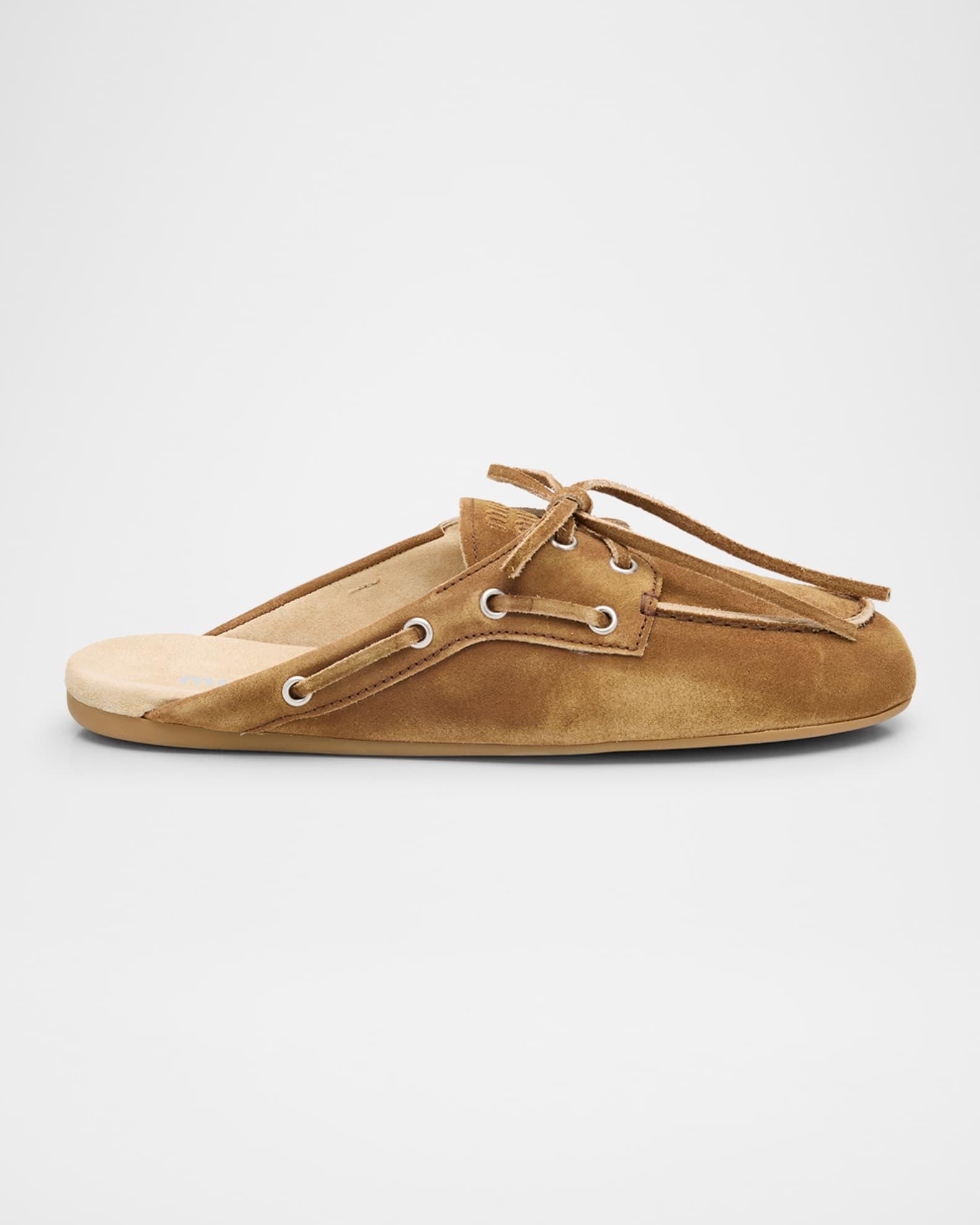 Suede Boat Mules Product Image