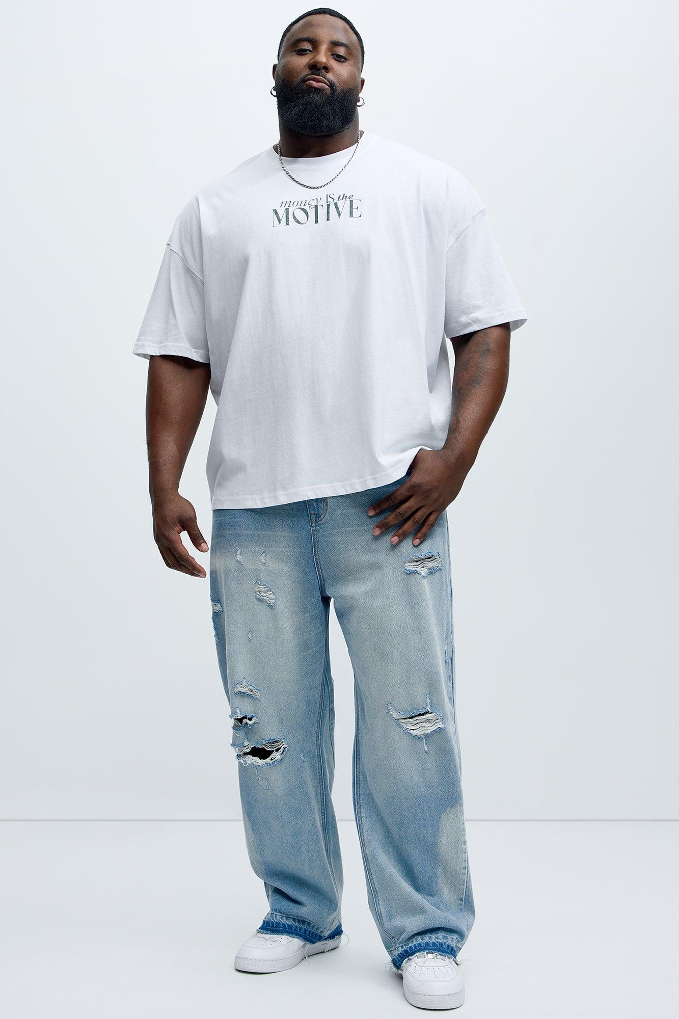 Motive Oversized Short Sleeve Tee - White Product Image