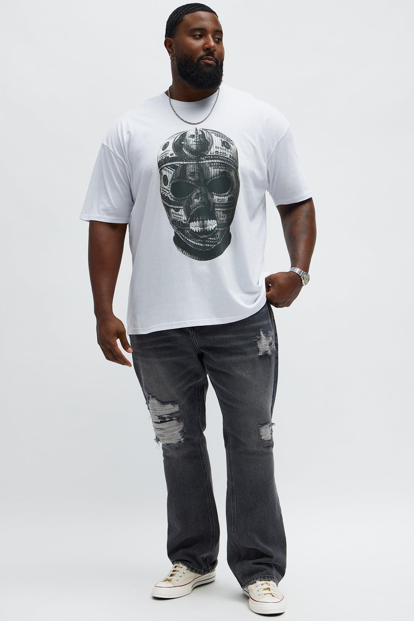 Stacked Slim Flare Looking Through Me Ripped Jeans - Black Wash Male Product Image