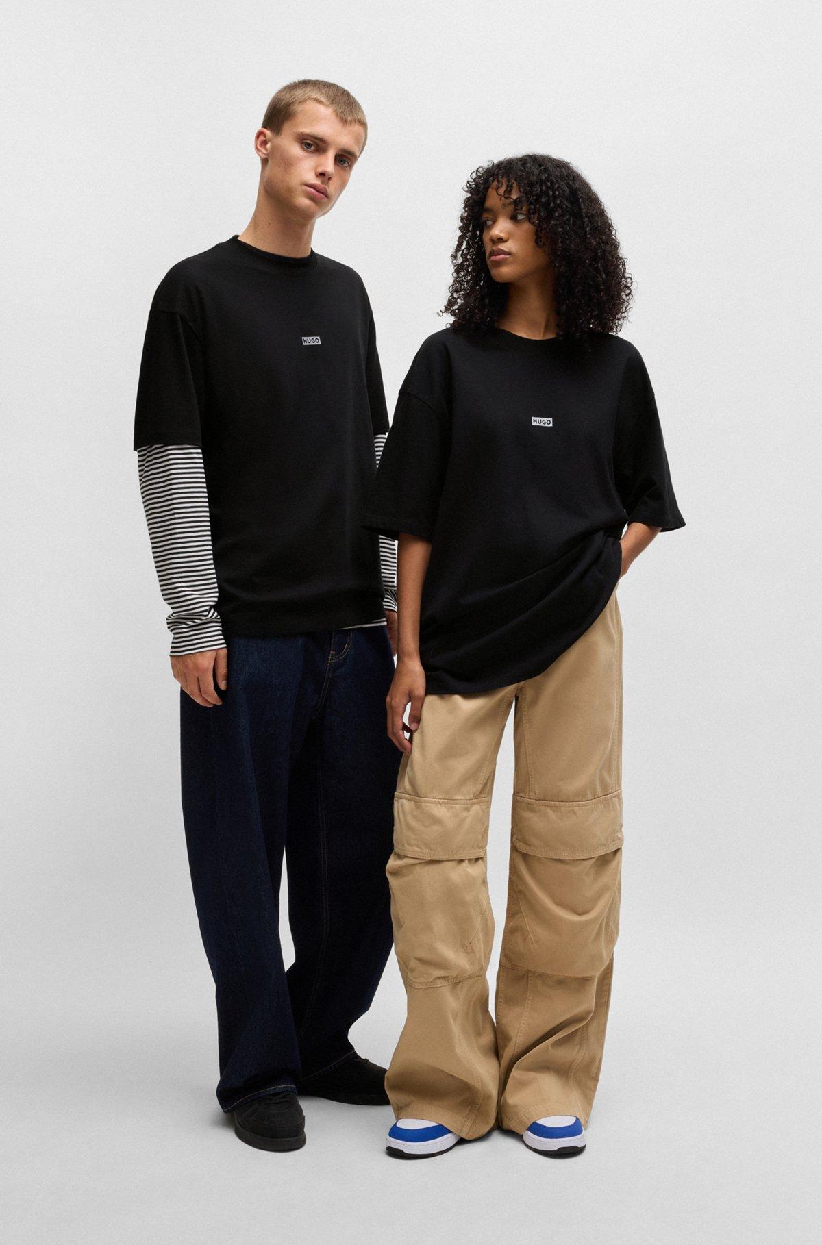 Loose-fit T-shirt in cotton with rear logo artwork Product Image