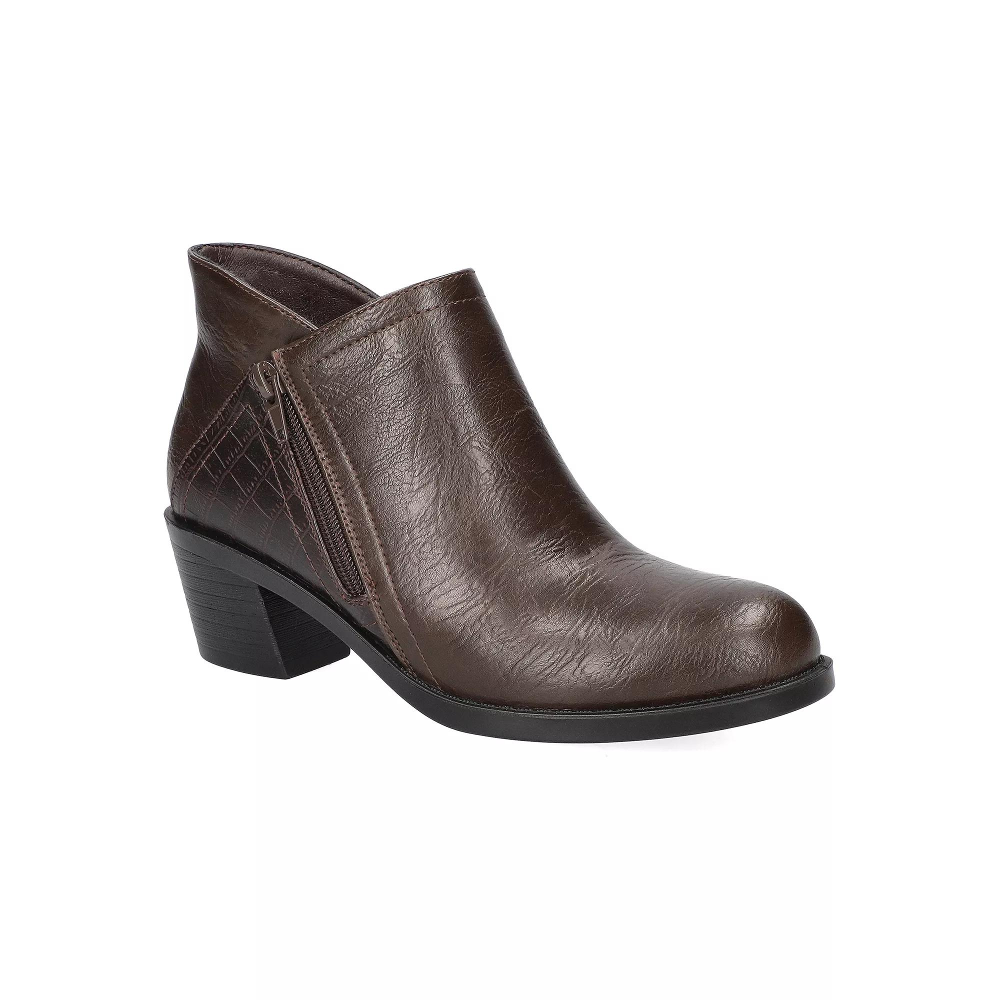 Easy Street Morgana Women's Block Heel Ankle Boots, Size: 10, Brown Product Image