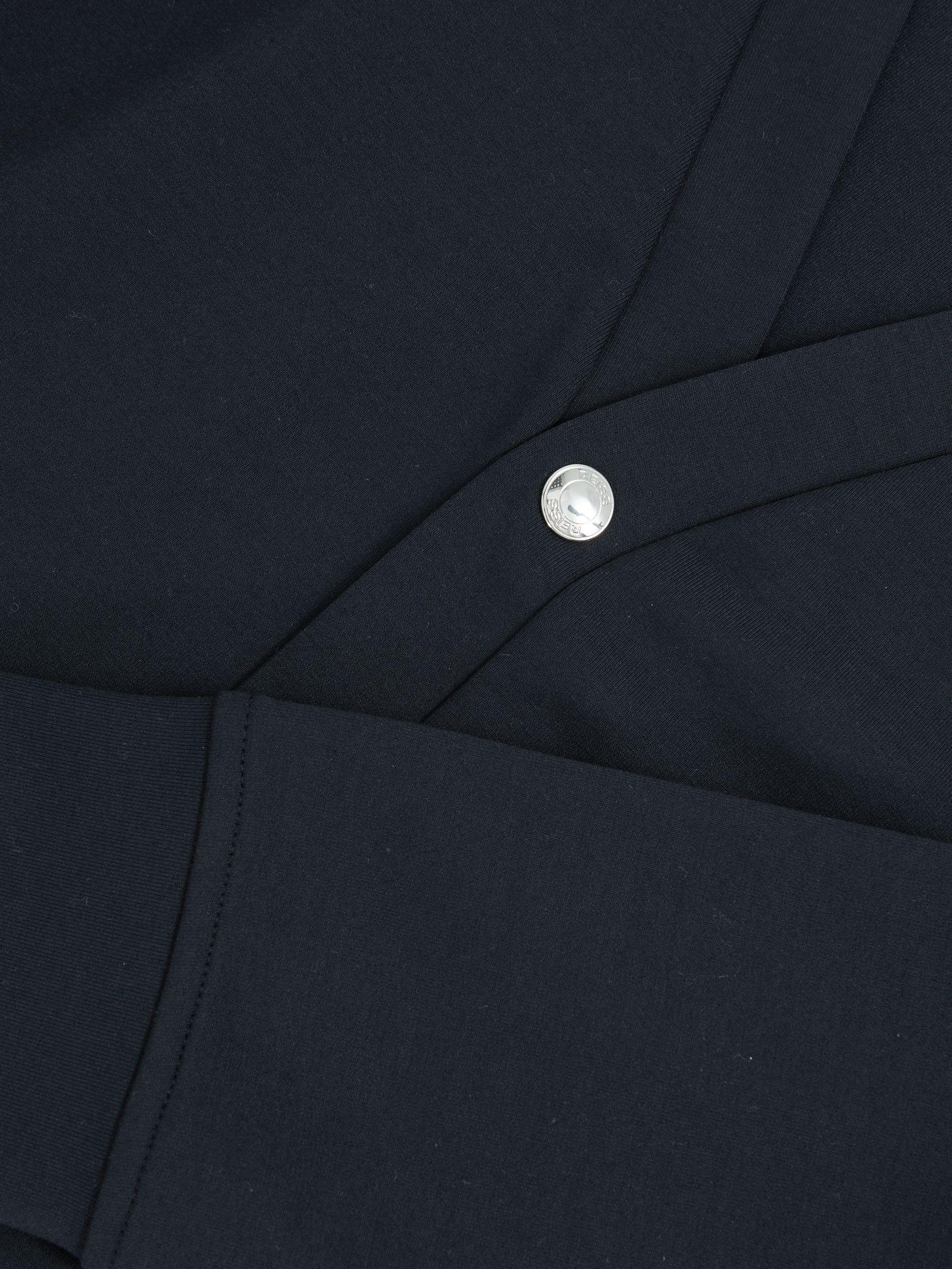 Premium Interlock Press-Stud Cardigan in Navy Product Image