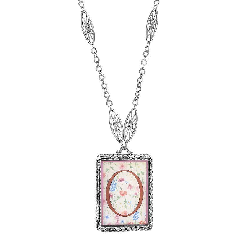 1928 Floral Motif Initial Pendant, Womens, Q Product Image