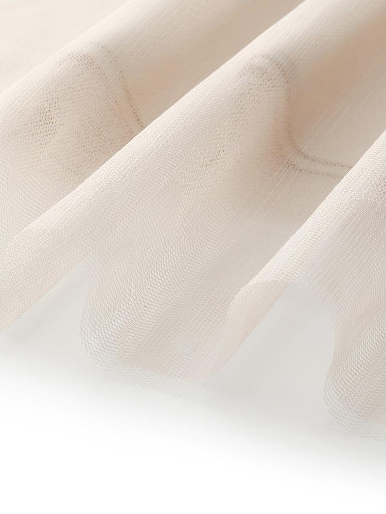 Tweed Sequins Short Sleeve Jacket And Mesh Skirt Two-Piece Set Product Image