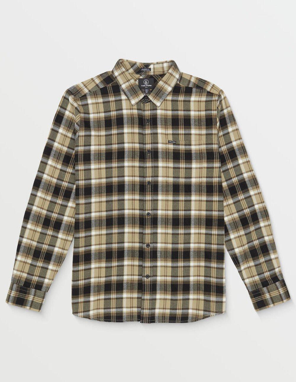 VOLCOM Caden Plaid Mens Flannel - KHAKI Product Image