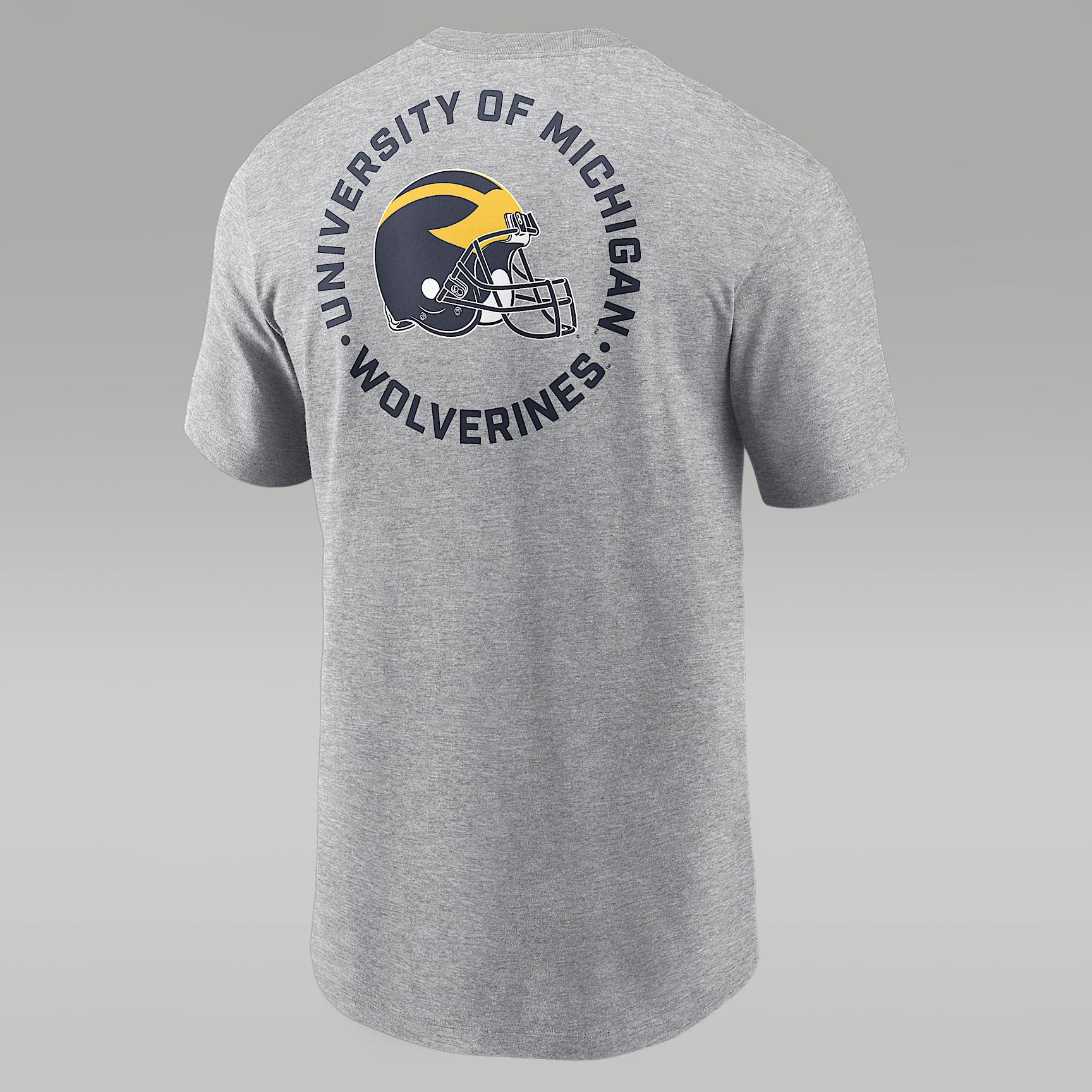 Michigan Campus 2-Hit Nike Mens College T-Shirt | N19906GMWN-HKL Product Image