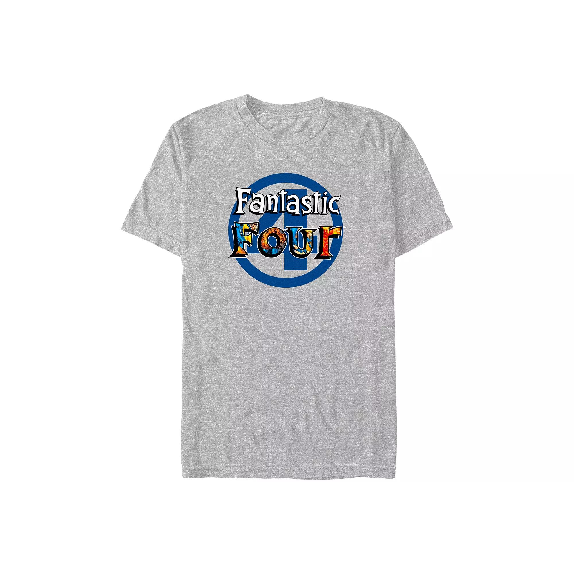 Big & Tall Marvel Fantastic Four Heros Graphic Tee, Men's, Size: 3XL Tall, Athletic Grey Product Image