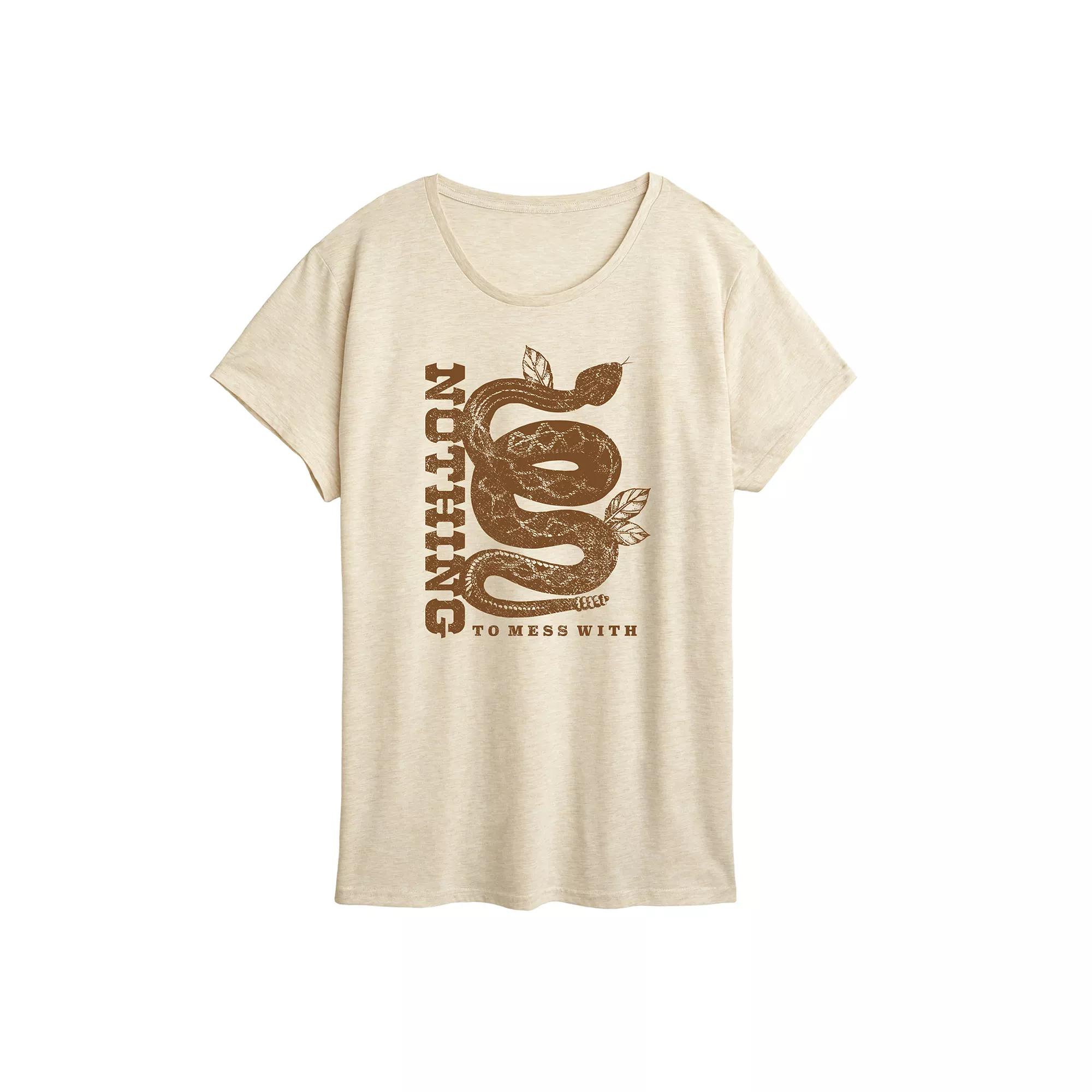 Women's Snake Nothing To Mess With Graphic Tee,  Product Image