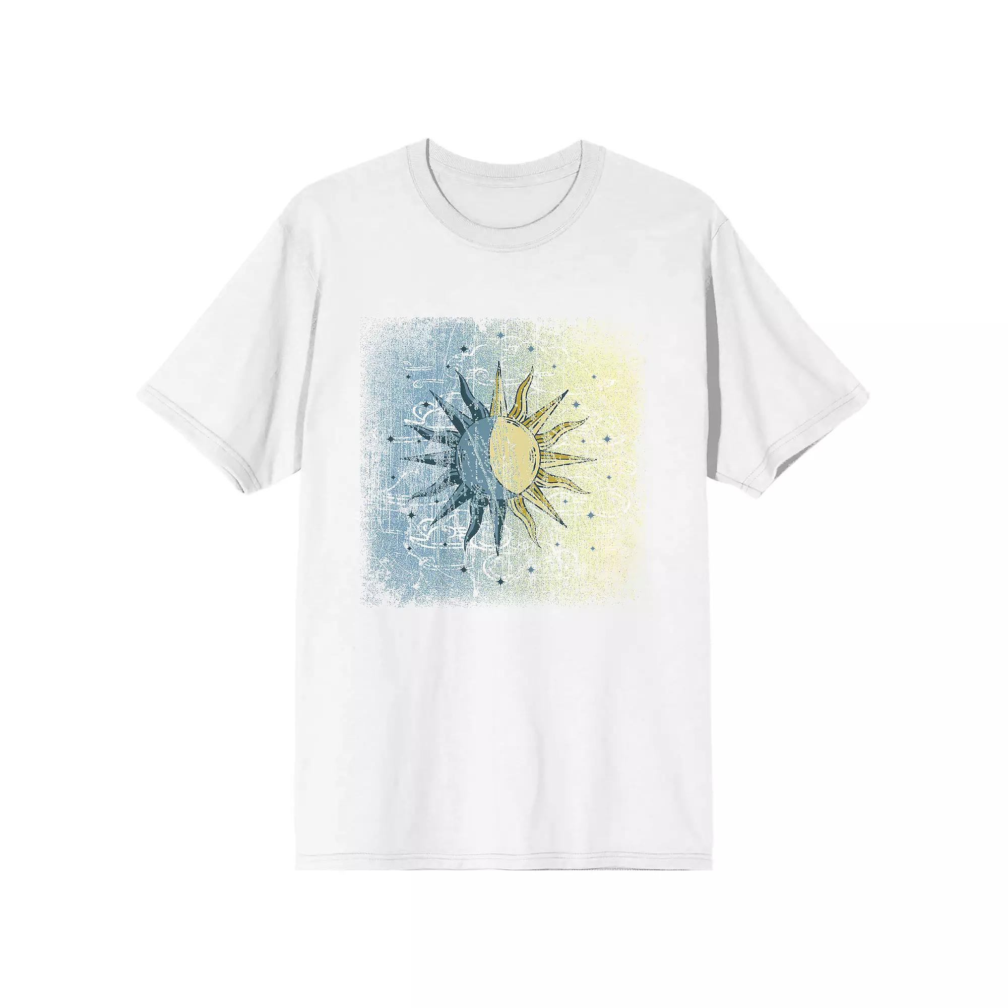 Men's Celestial Tropics Blue Tee, Size: Medium, White Product Image
