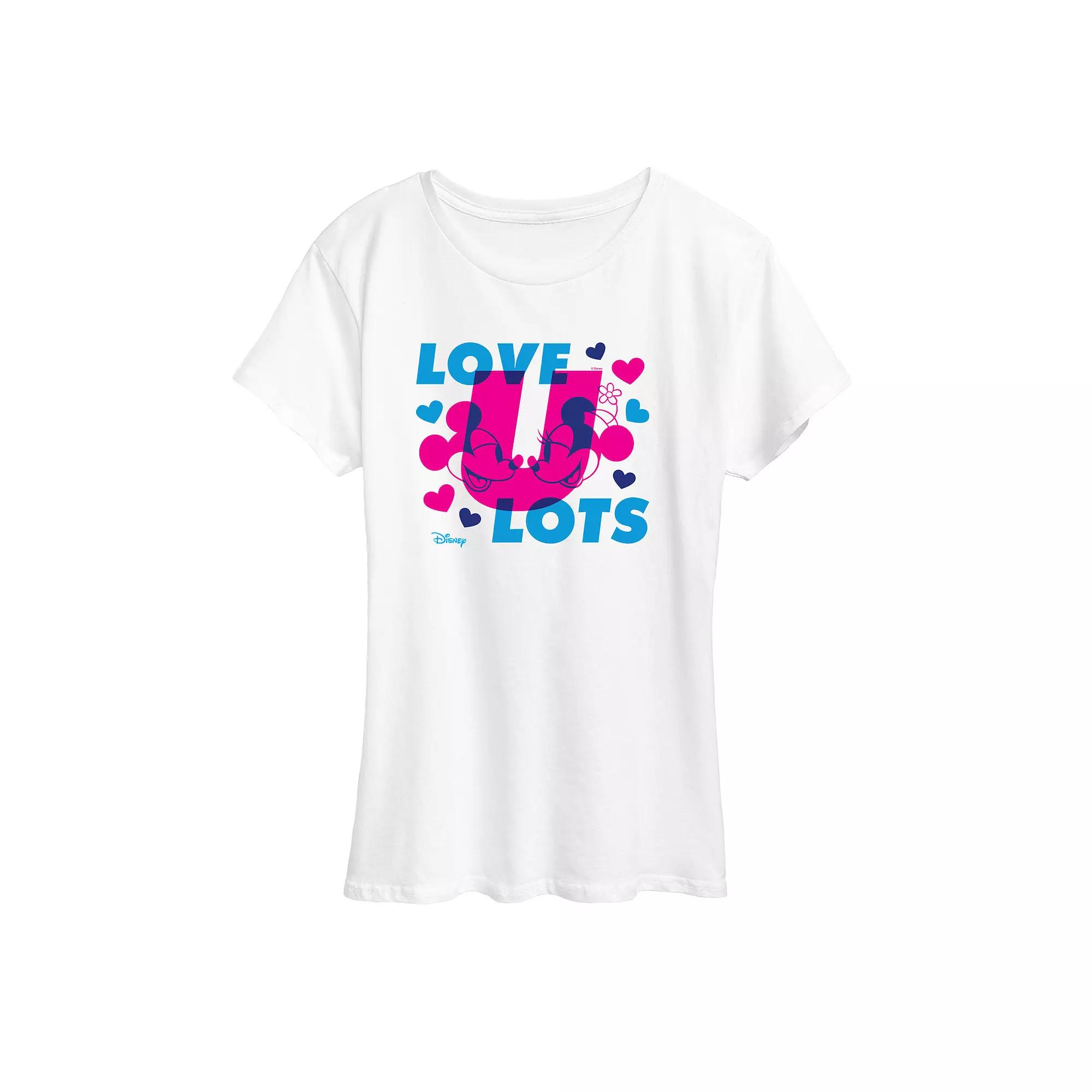 Disney's Mickey & Minnie Mouse Women's Love U Lots Graphic Tee,  Product Image