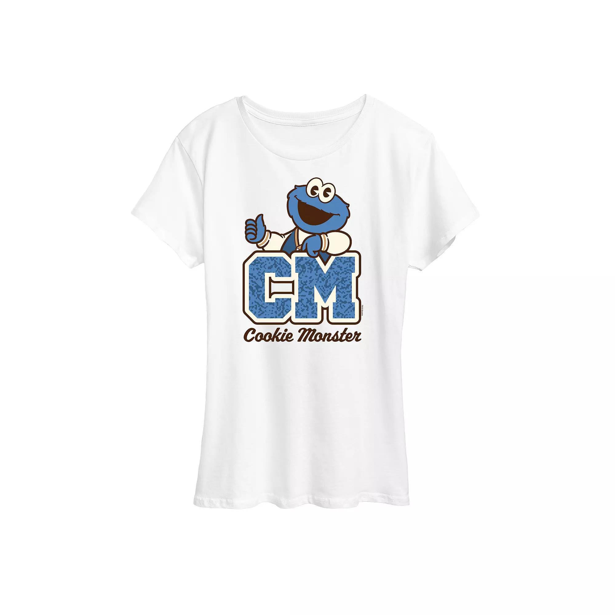 Women's Sesame Street Cookie Collegiate Graphic Tee, Girl's,  Product Image