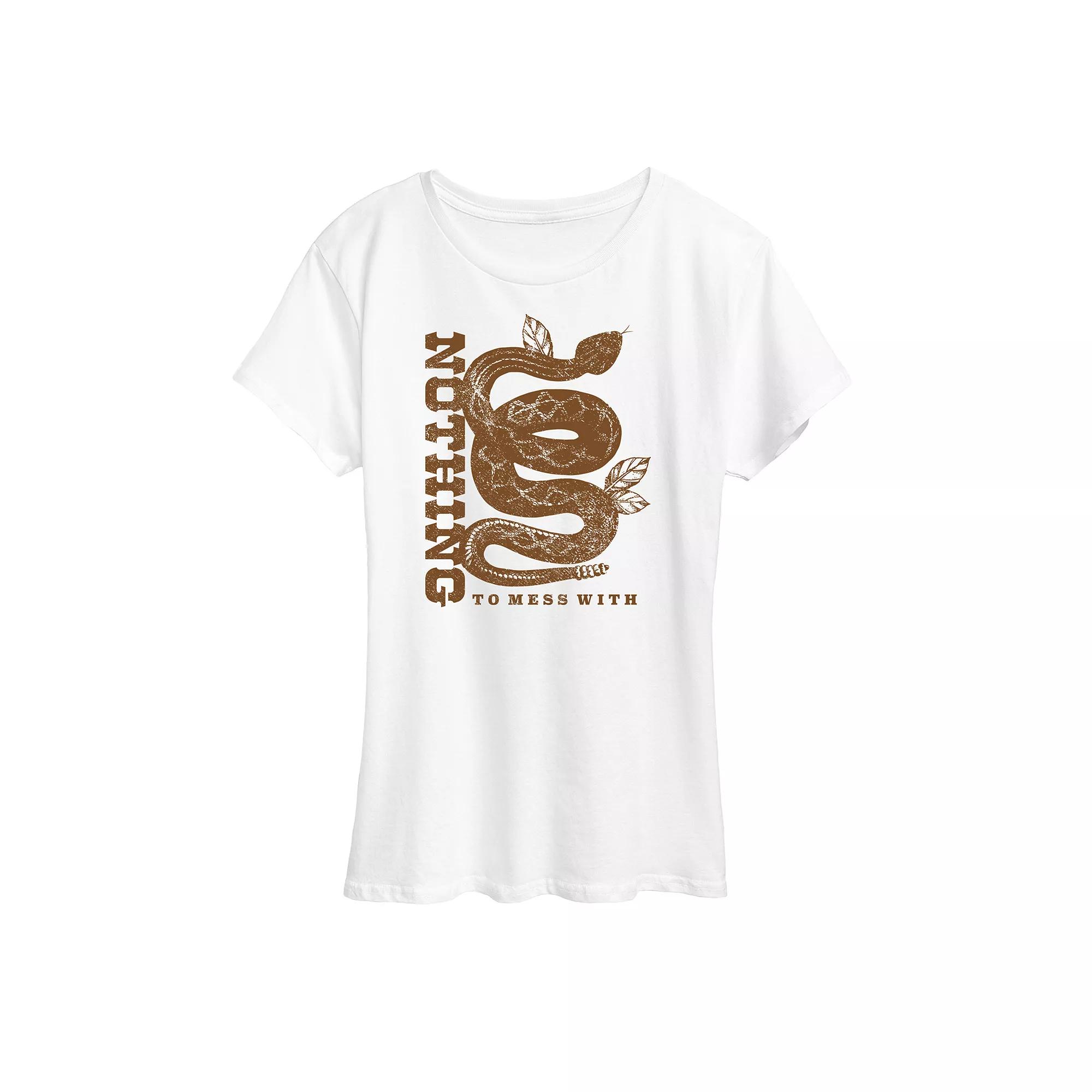 Women's Snake Nothing To Mess With Graphic Tee,  Product Image