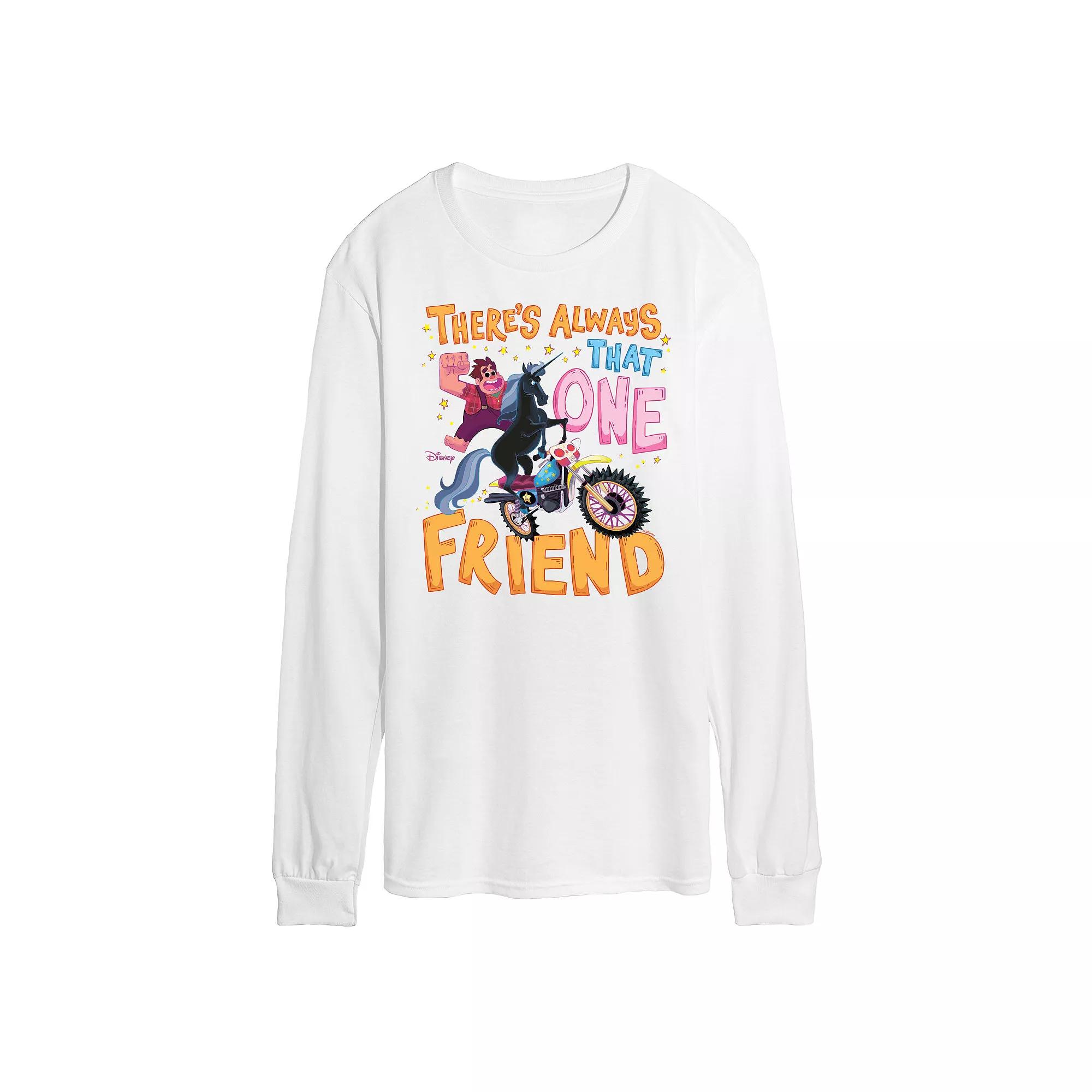 Disney's Wreck It Ralph Men's That One Friend Long Sleeve Graphic Tee,  Product Image