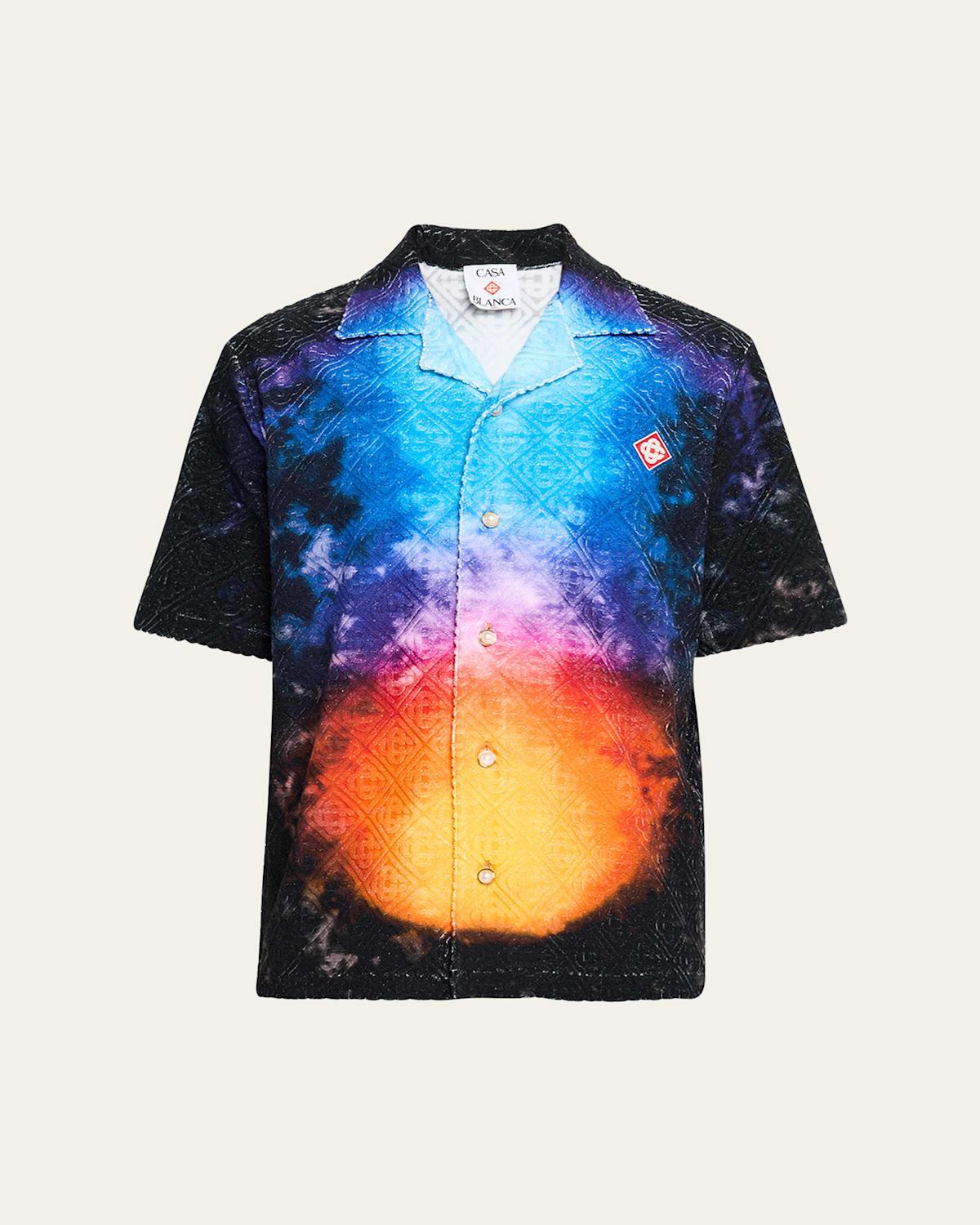 Men's Gradient Monogram Toweling Camp Shirt Product Image