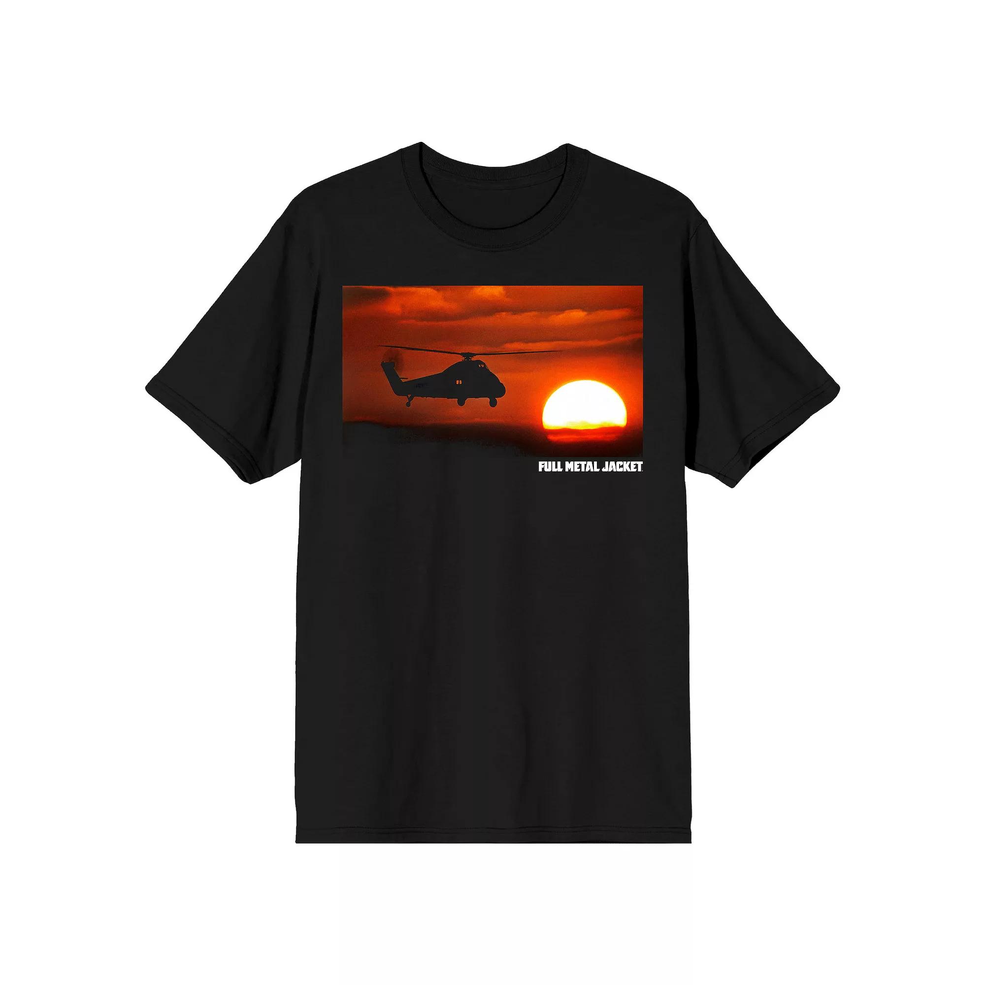 Men's Full Metal Jacket Helicopter Flying By Sun Graphic Tee,  Product Image
