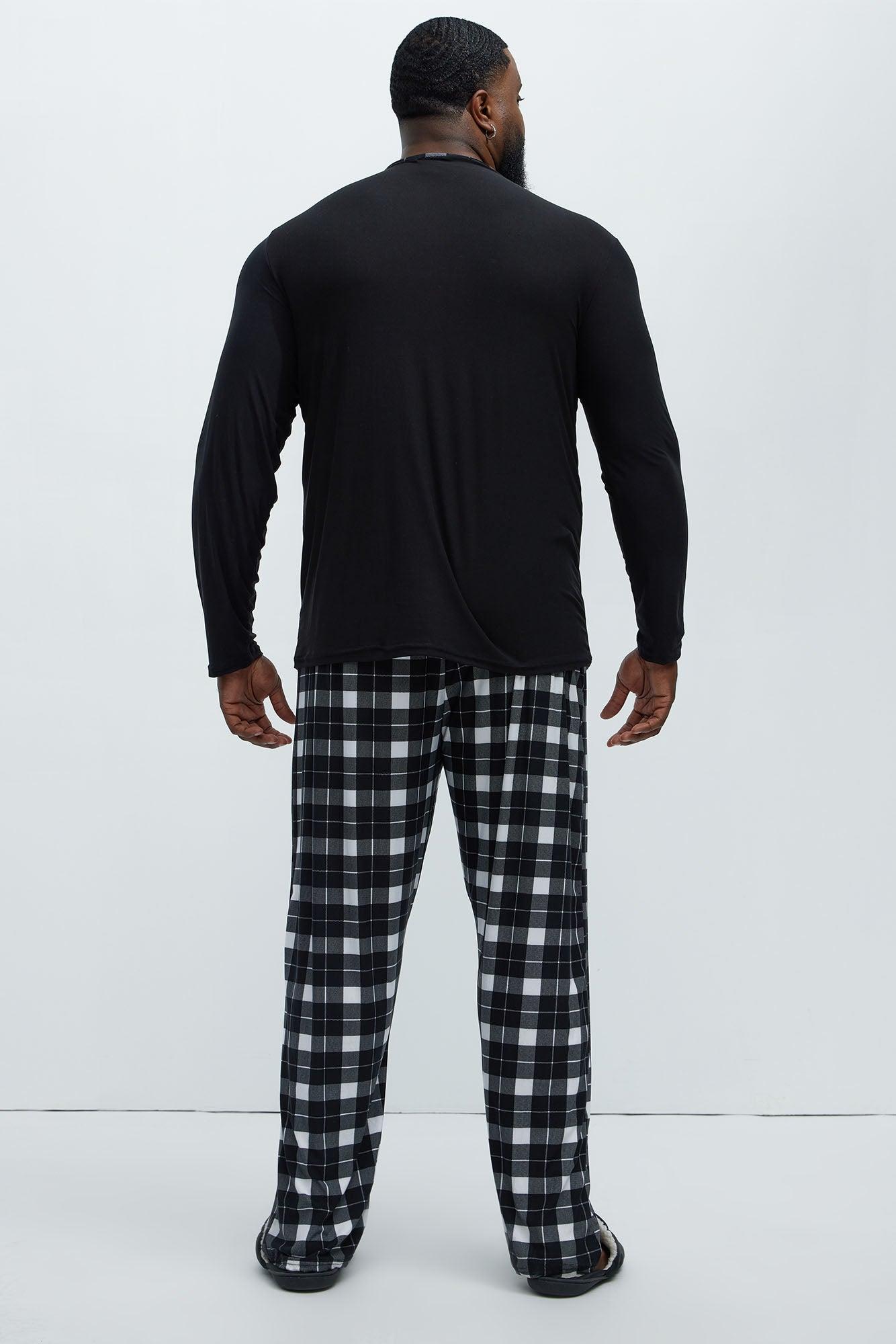 I'm With Naughty Christmas Holiday PJ Set - Black Product Image