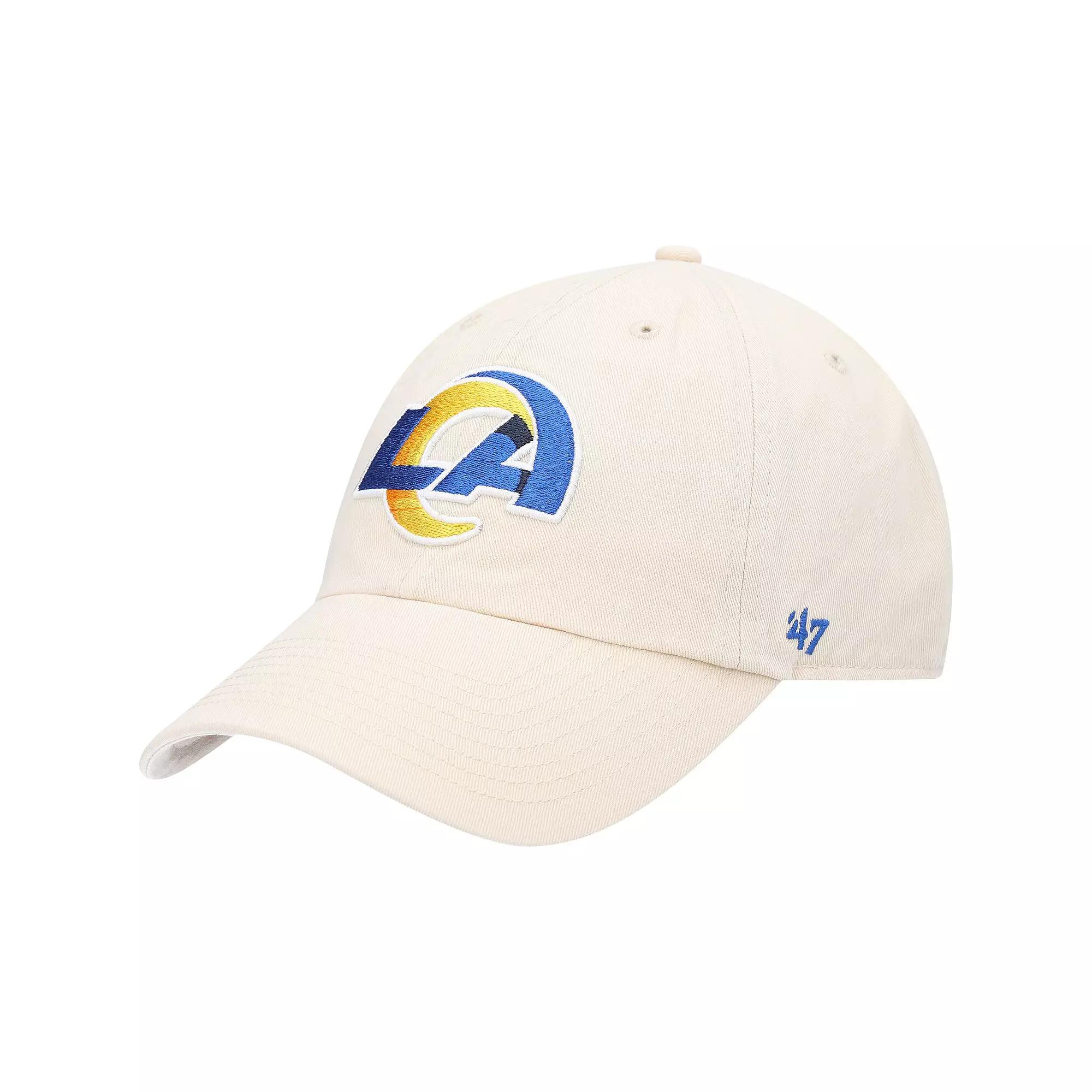 Men's '47 Bone Los Angeles Rams Secondary Clean Up Adjustable Hat, Beige Product Image