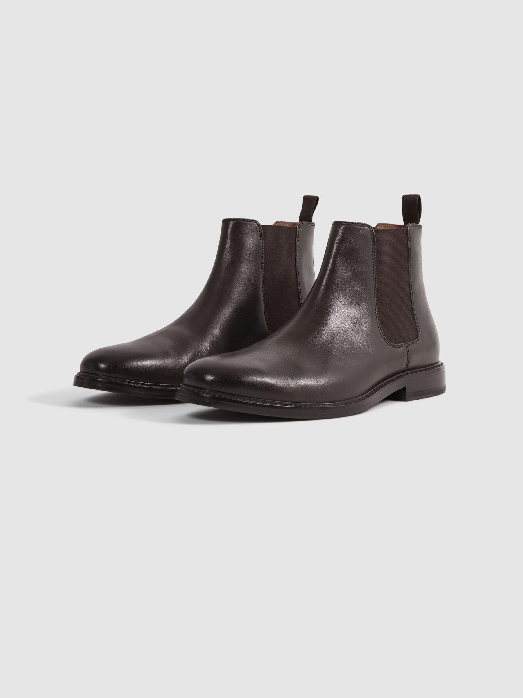 Leather Chelsea Boots in Brown Product Image