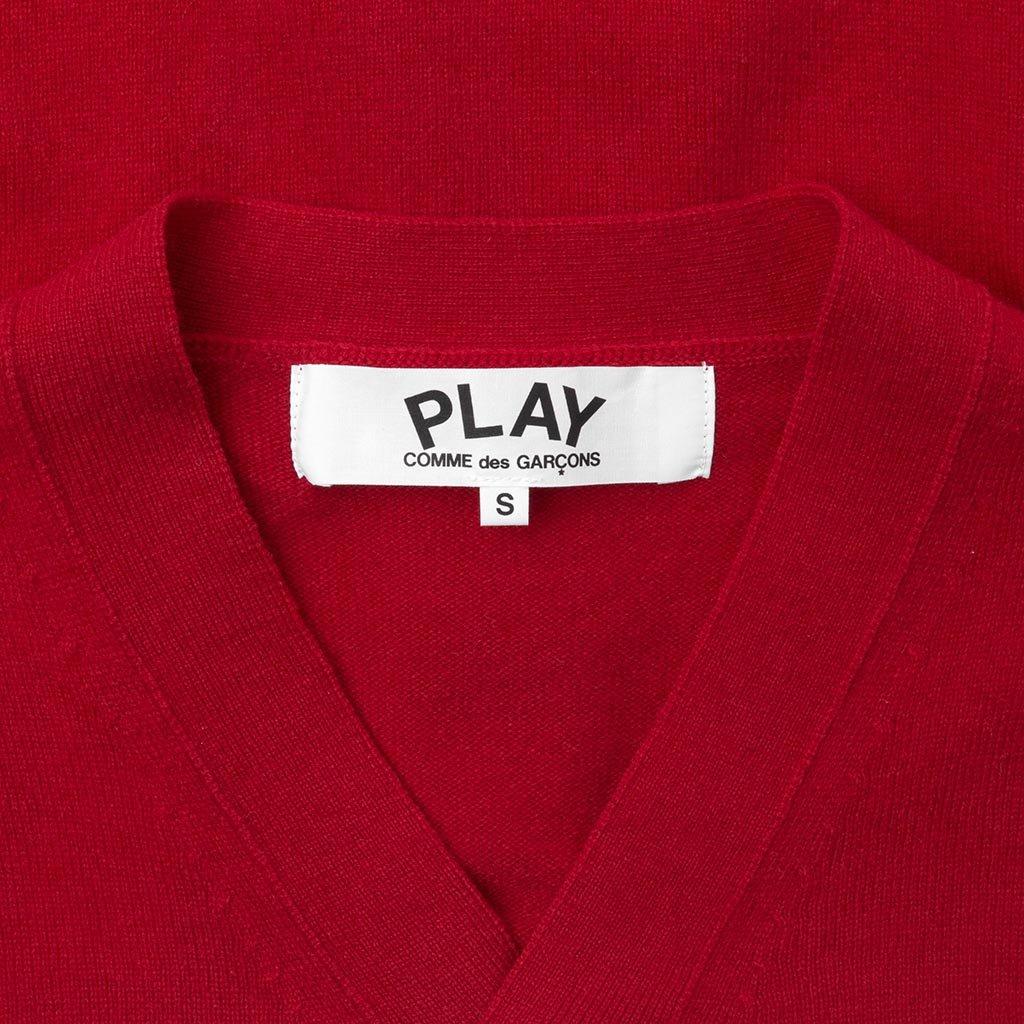 Small Heart Cardigan - Red Male Product Image