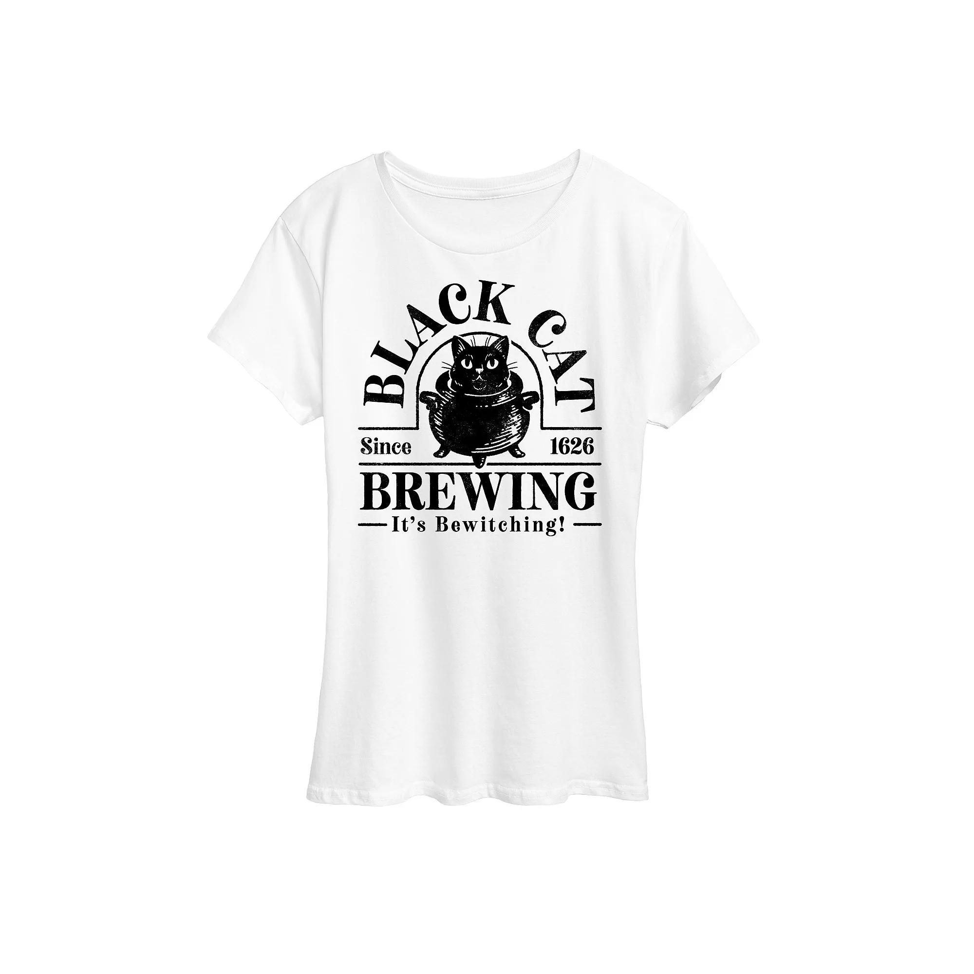 Women's Black Cat Brewing Graphic Tee,  Product Image