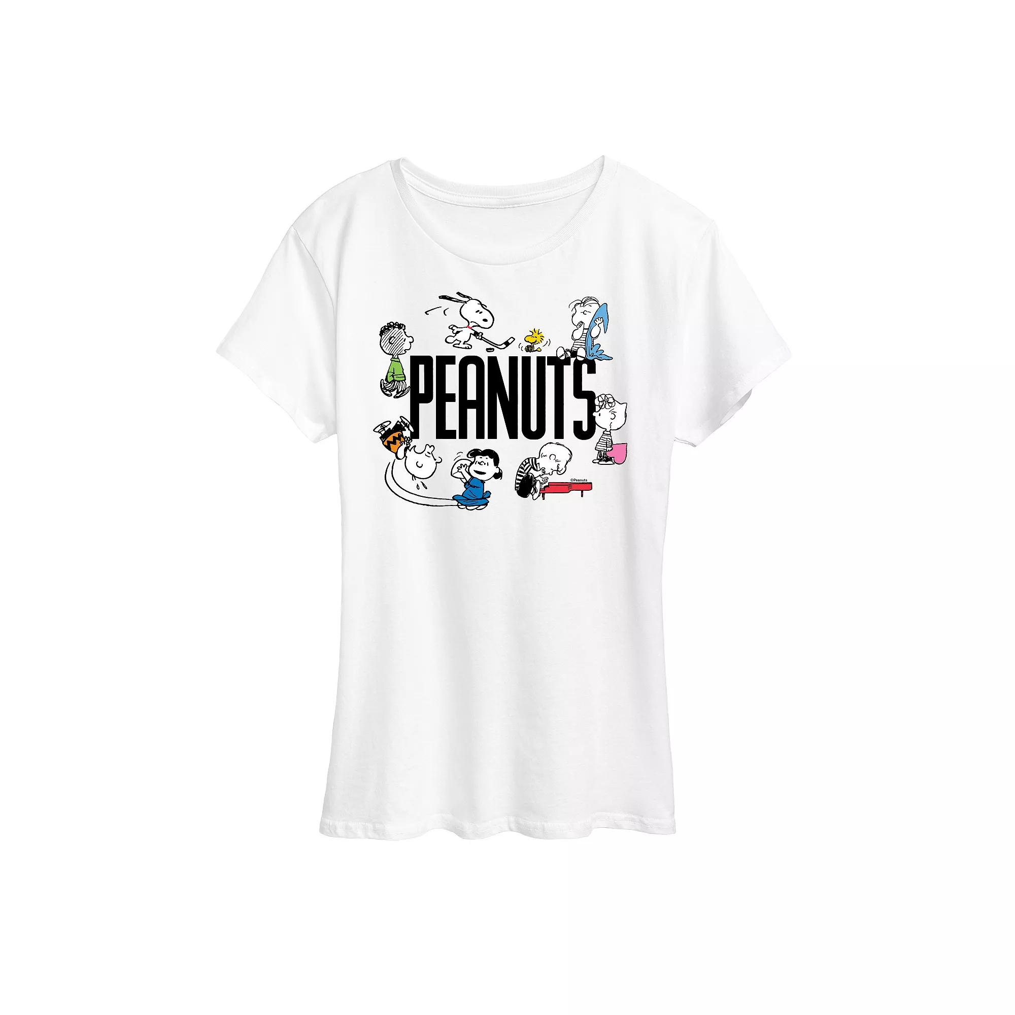 Women's Peanuts Group Logo Graphic Tee, Girl's,  Product Image