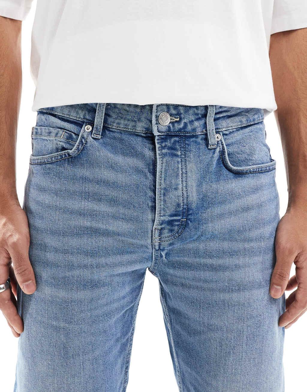 Cotton On regular slim fit jeans in burnin blue denim Product Image