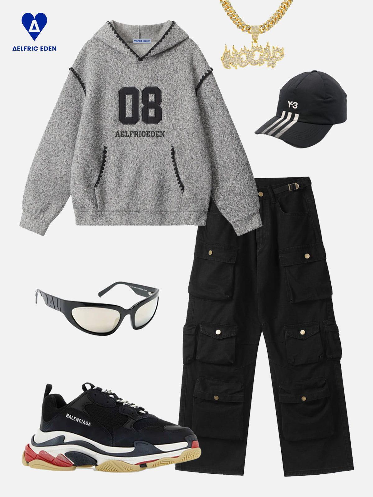 Aelfric Eden 08 Graphic Boxy Pullover Hoodie Female Product Image