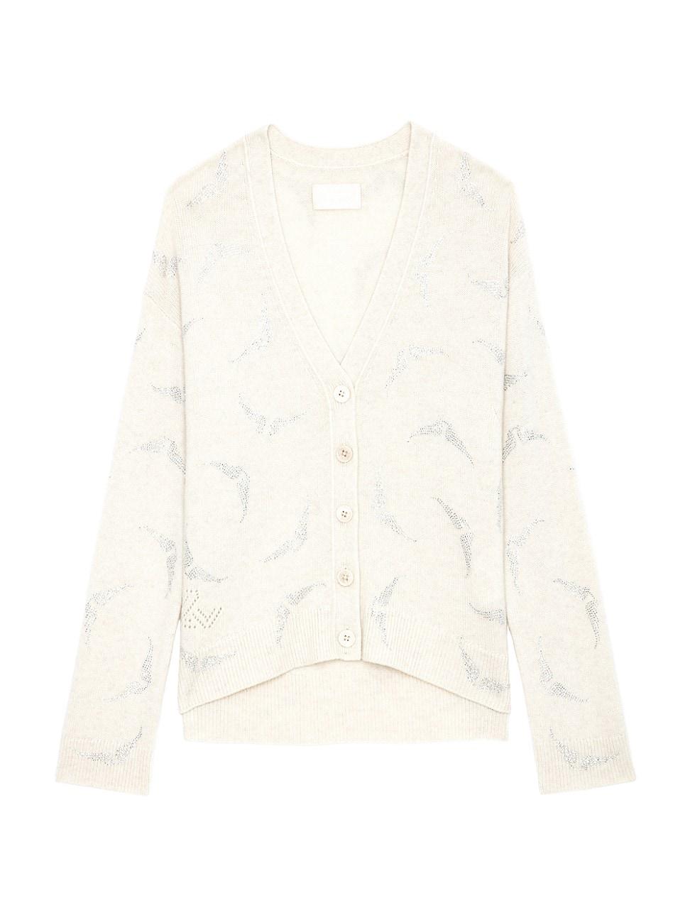 Womens Mirka Crystal-Embellished Cashmere Cardigan Product Image