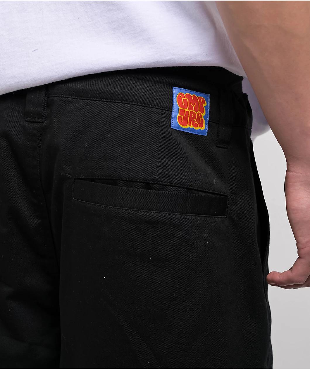Empyre Cool Black Ultra Wide Skate Chino Pants Product Image