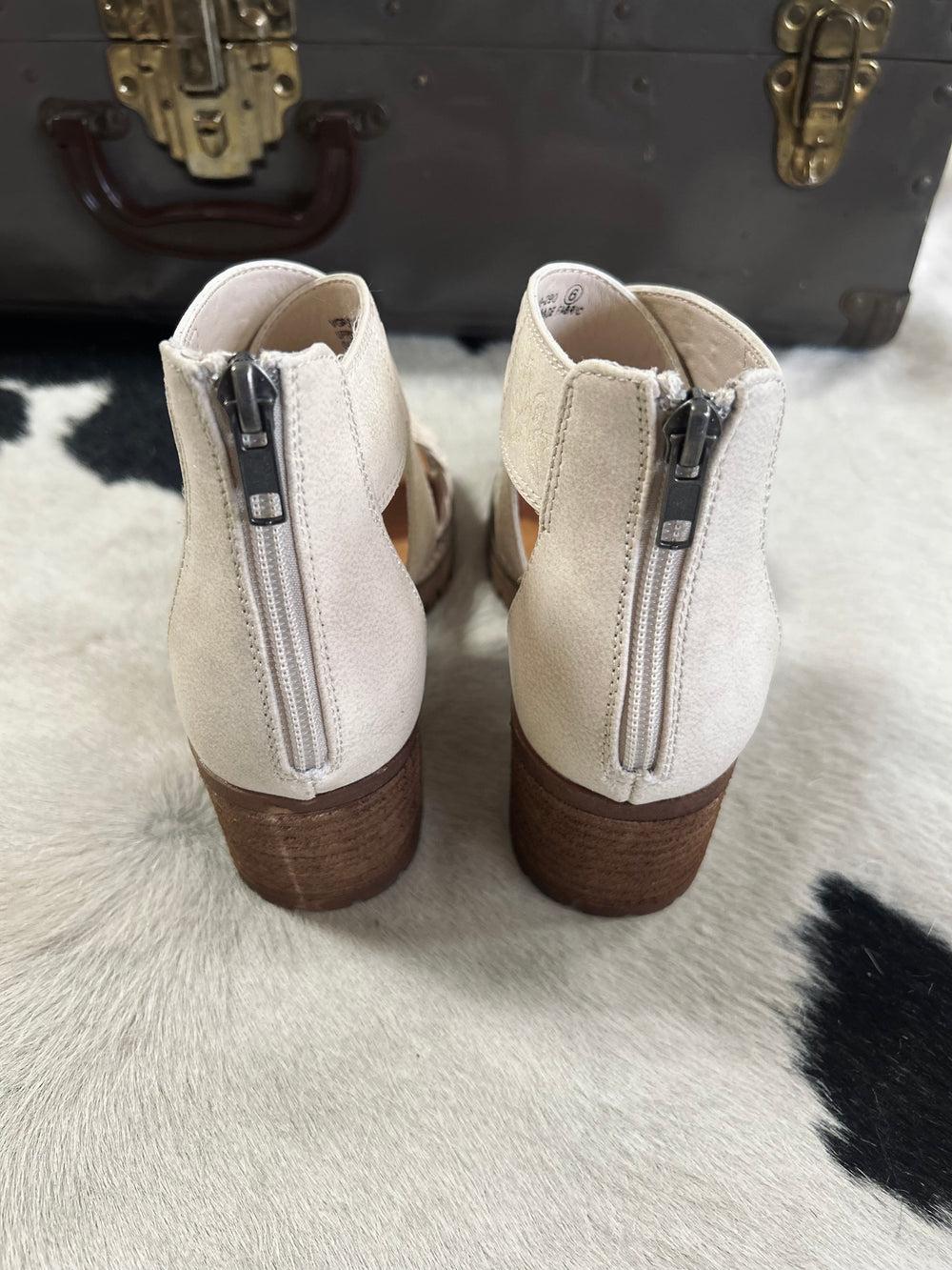 Cream Vana Braided Heels Product Image