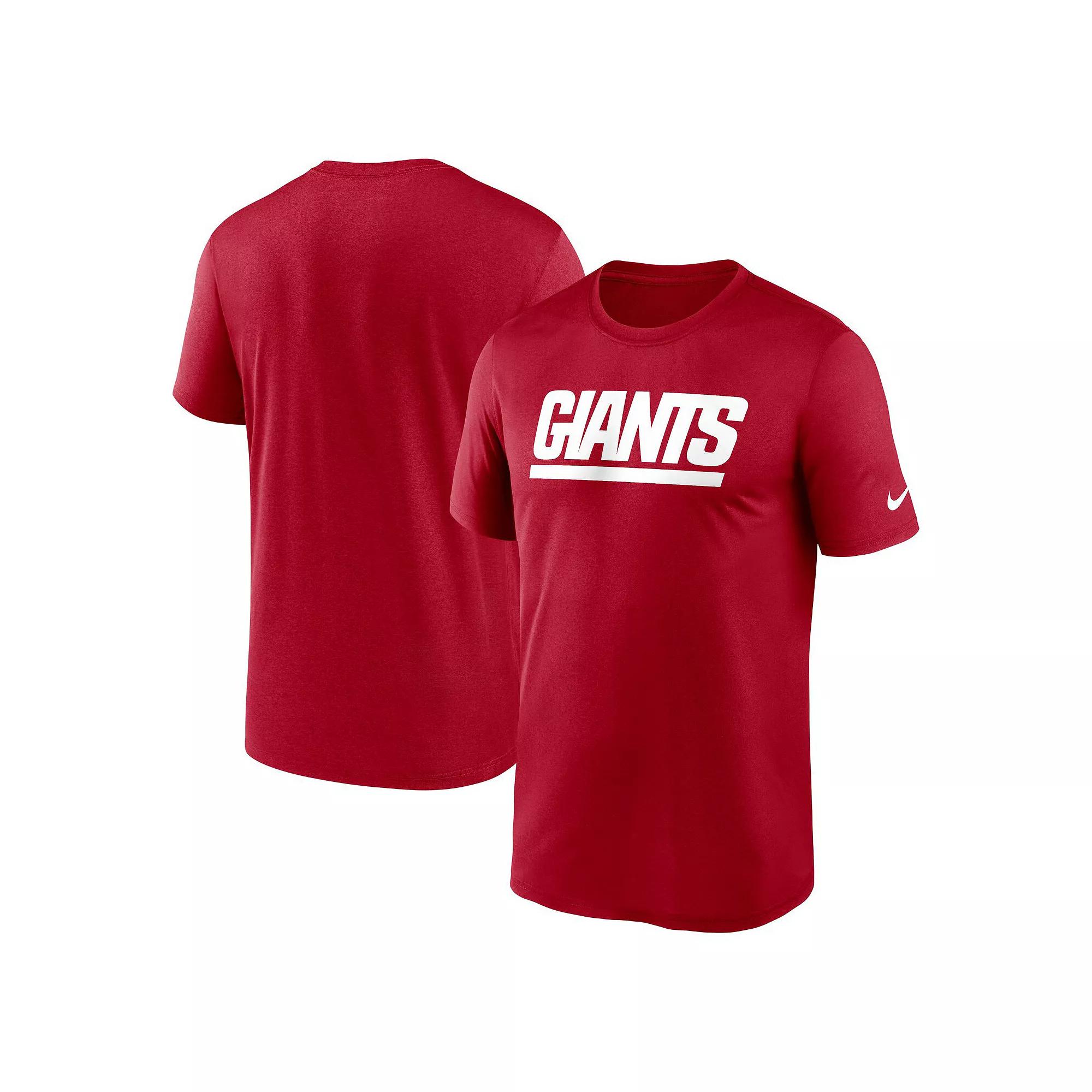 Men's Nike Red New York Giants Primetime Legend Wordmark Performance T-Shirt, Size: XL Product Image
