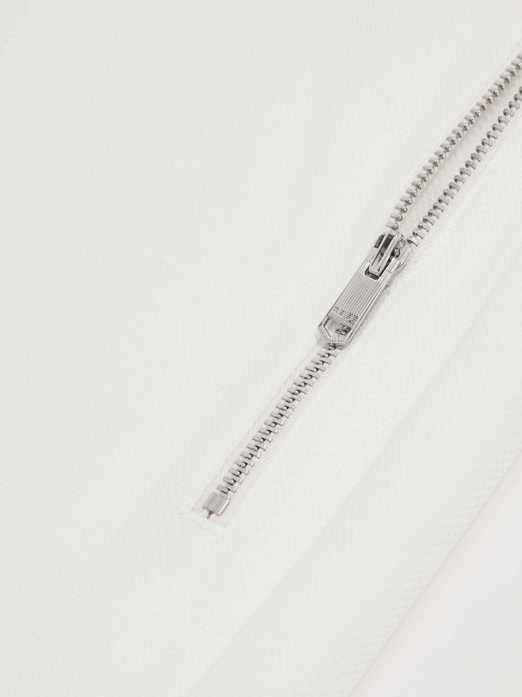 Textured Drawstring Shorts in White Product Image